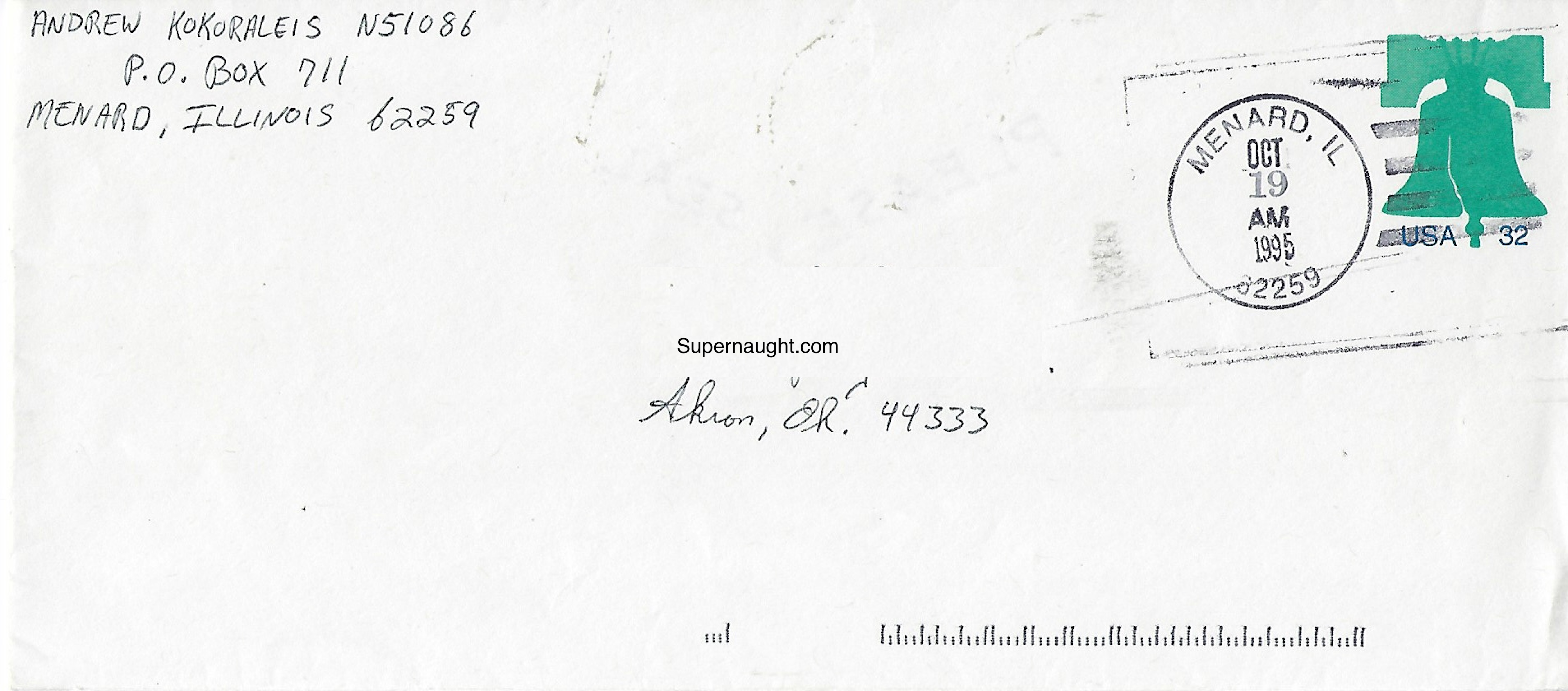 Andrew Kokoraleis Signed Envelope