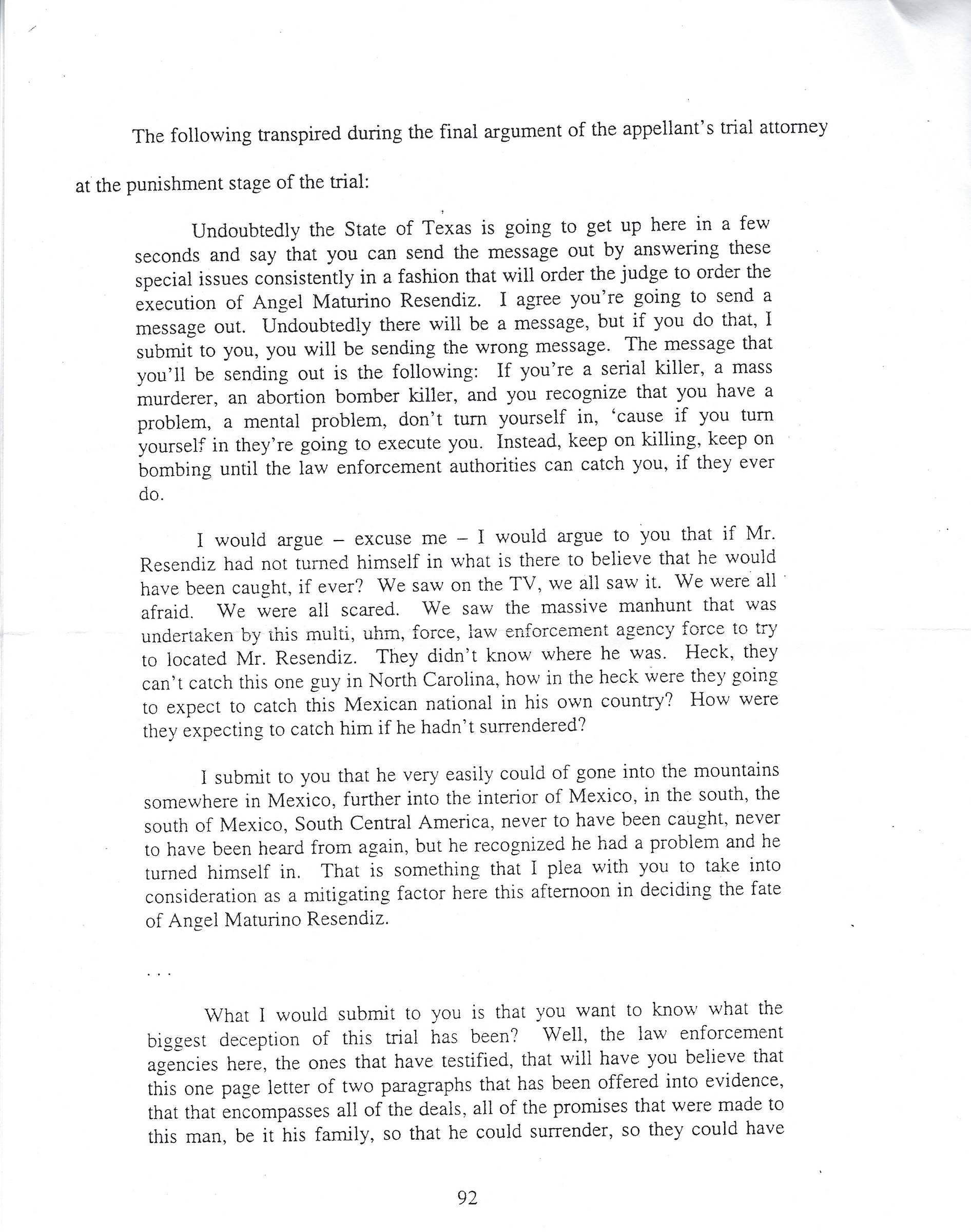 Angel Resendiz Letter Paperwork and Signed Envelope image 3
