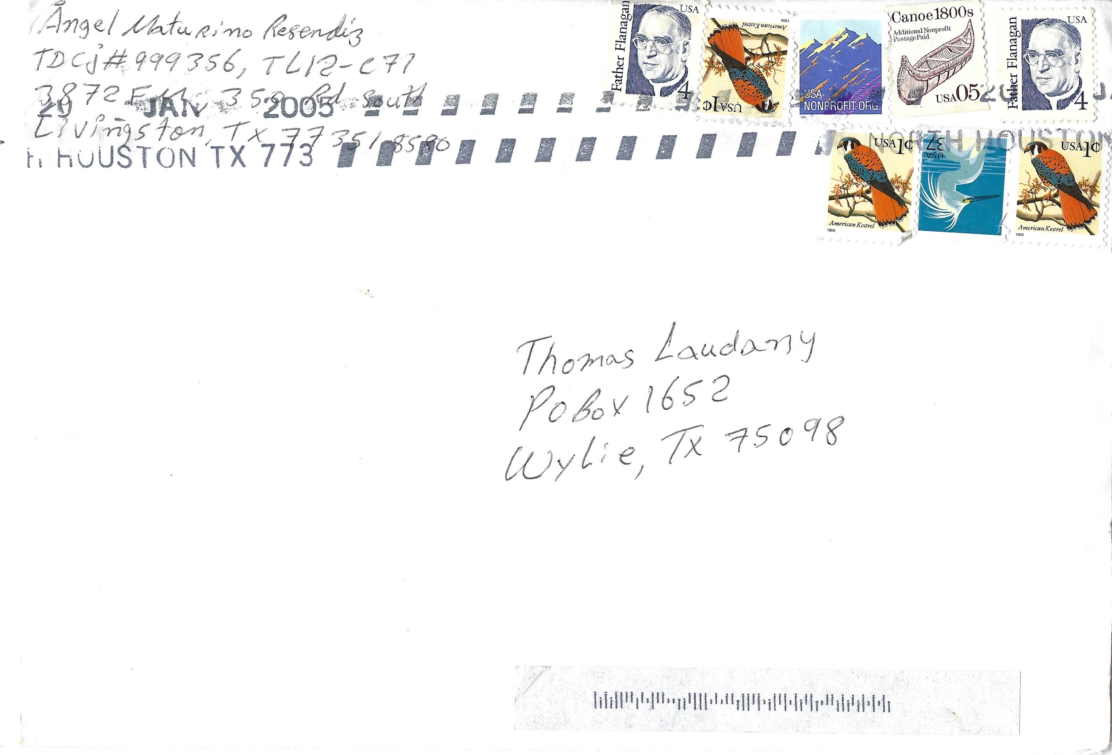 Angel Resendiz Letter Paperwork and Signed Envelope image 4