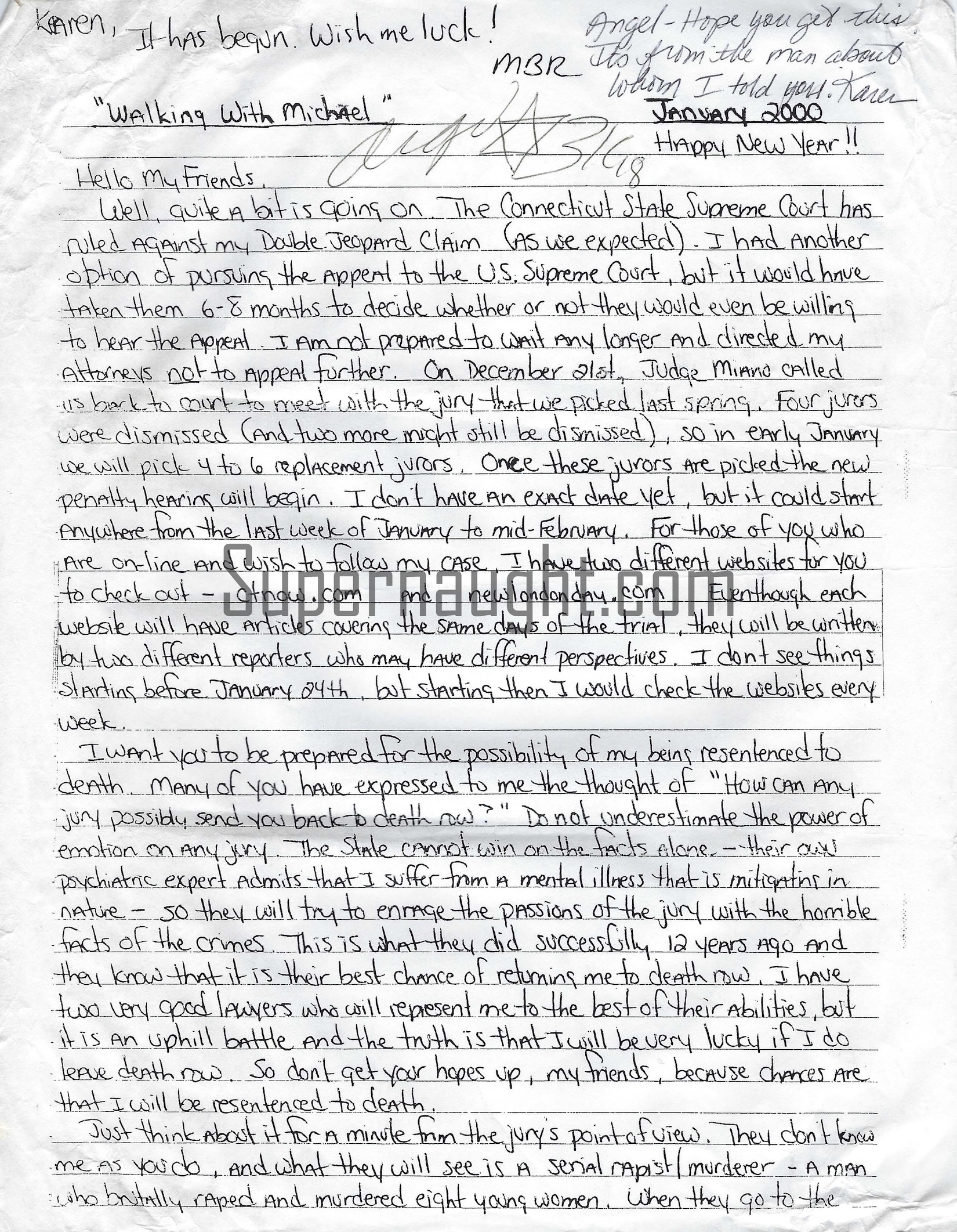 Angel Resendiz Michael Ross Newsletter All Seven Pages Signed by The Railway Kil