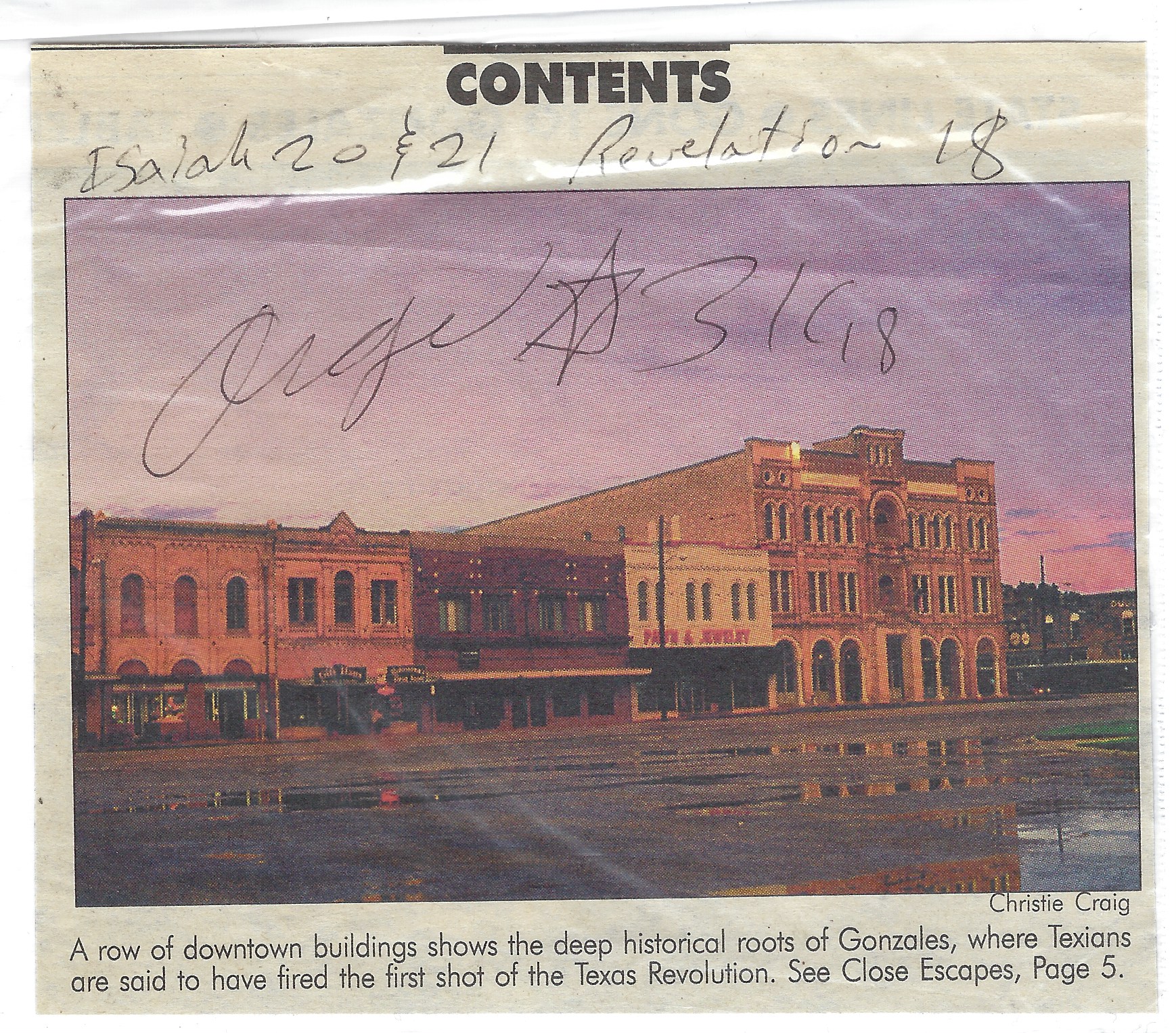 Angel Resendiz Signed Newspaper Clipping And Hair image 2