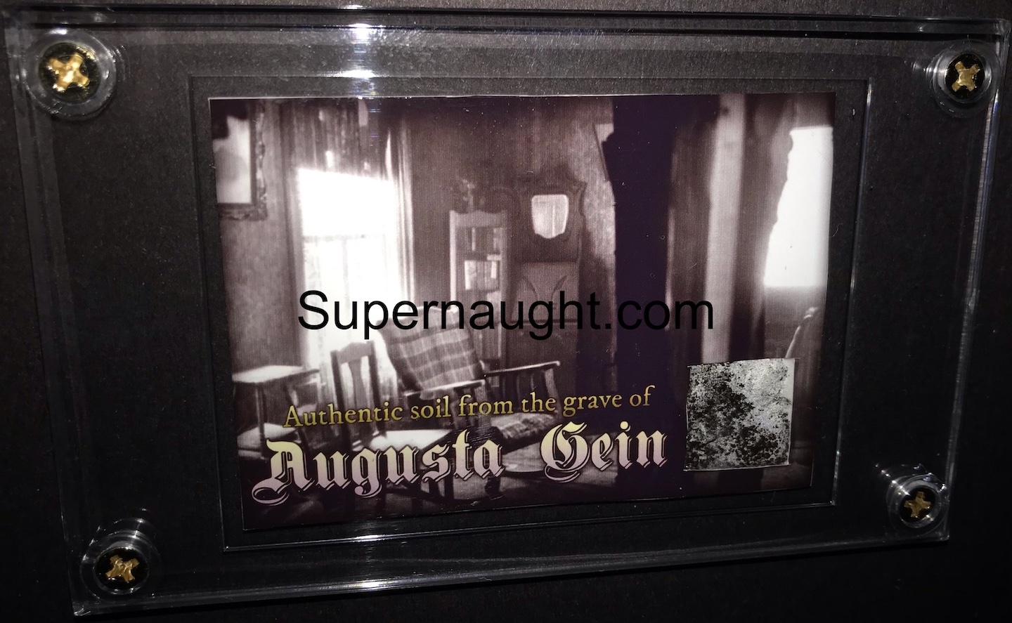 Augusta Gein Grave Soil Collectors Card