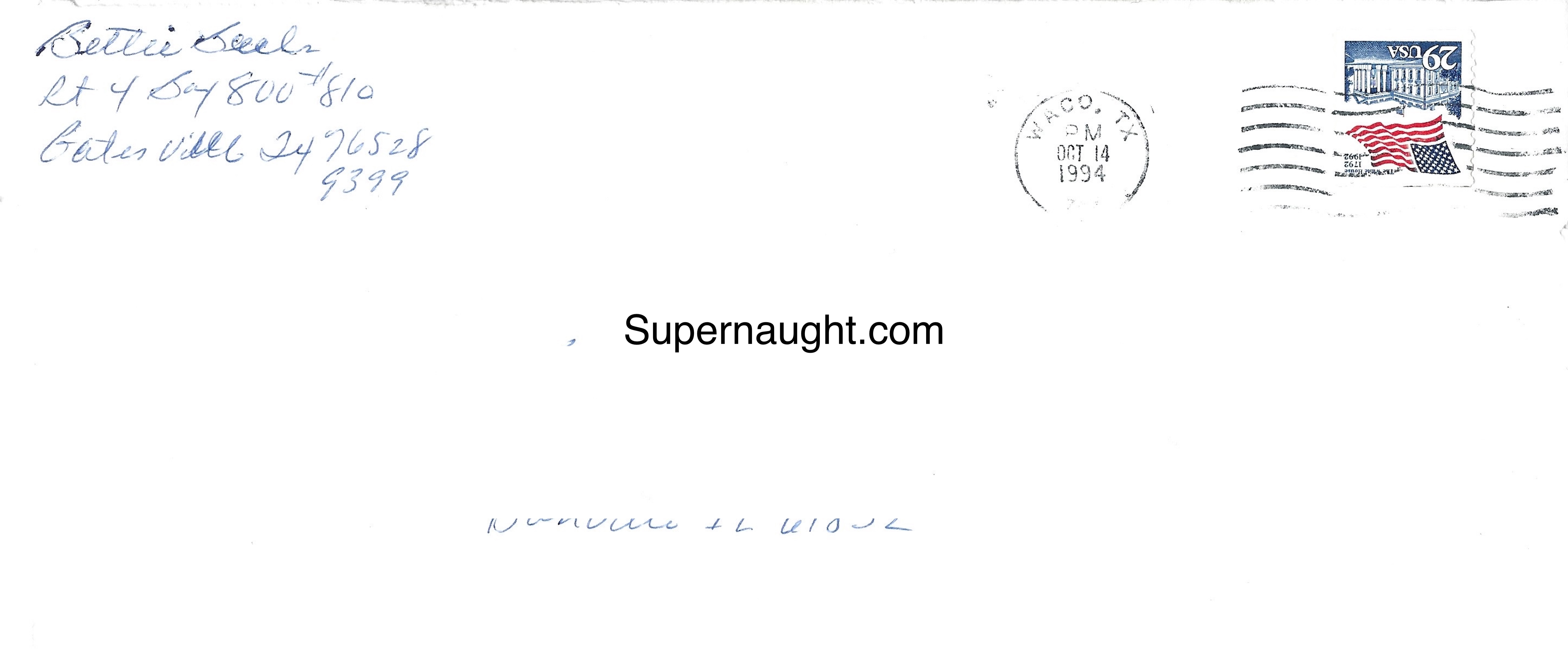 Betty Lou Beets Prison Envelope Signed