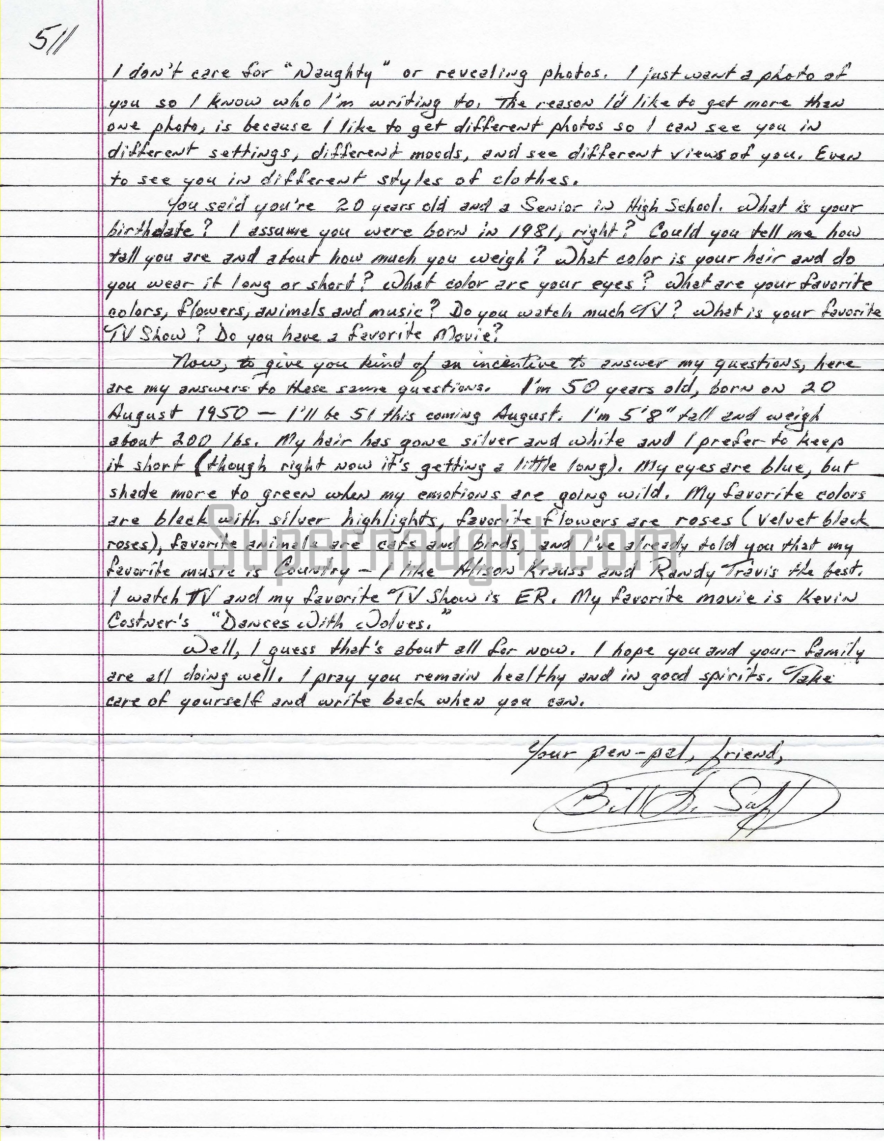 Bill Suff Letter and Envelope Set Both Signed
