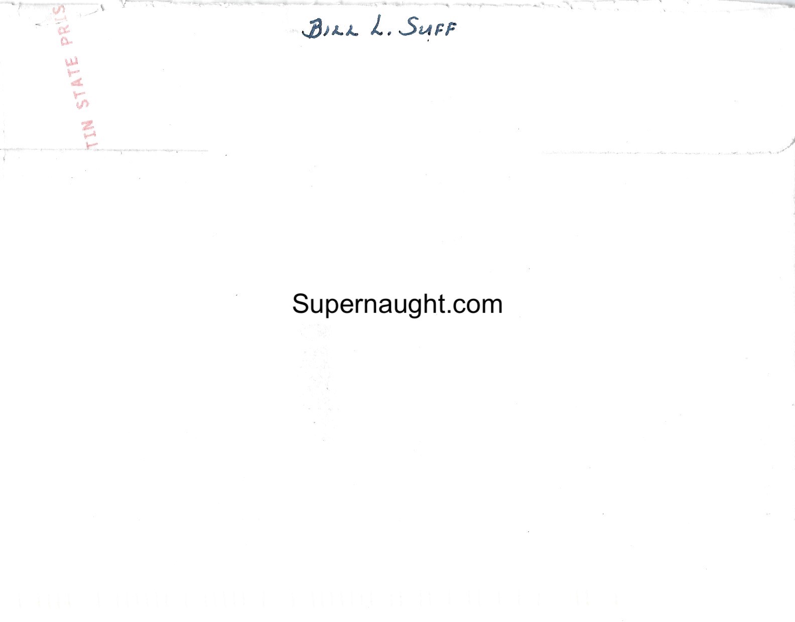 Bill Suff Note and Envelope Both Signed image 3