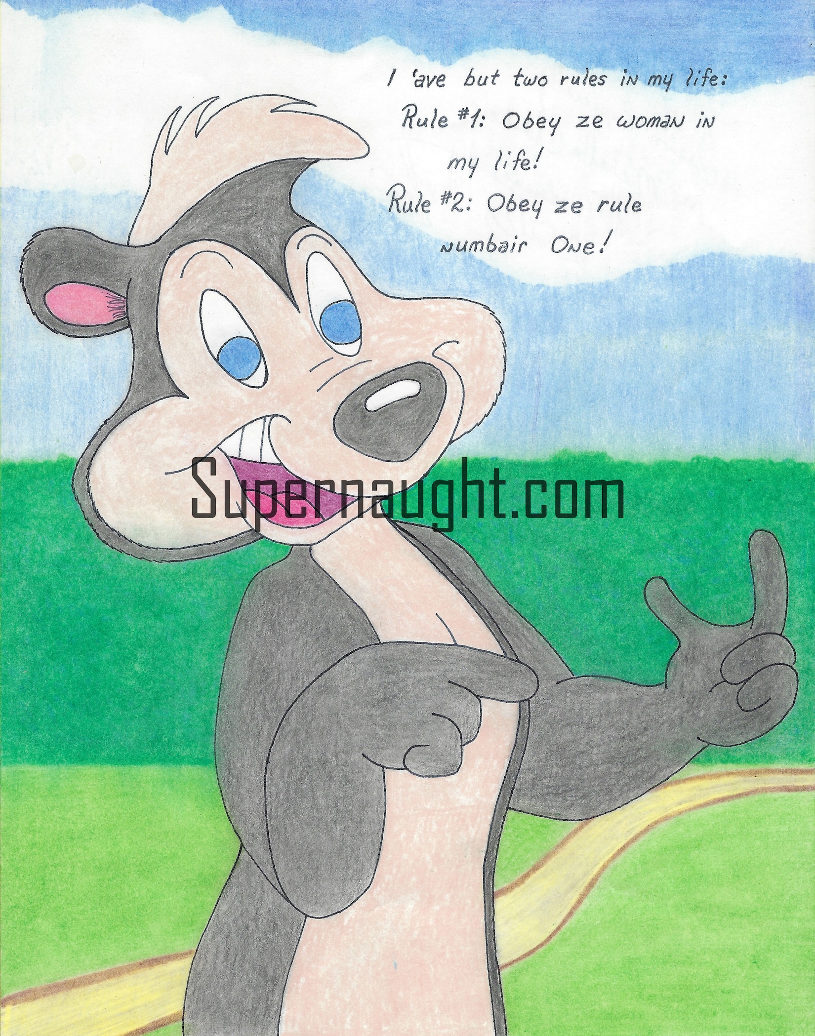 Bill Suff Pepe Le Pew Artwork Signed