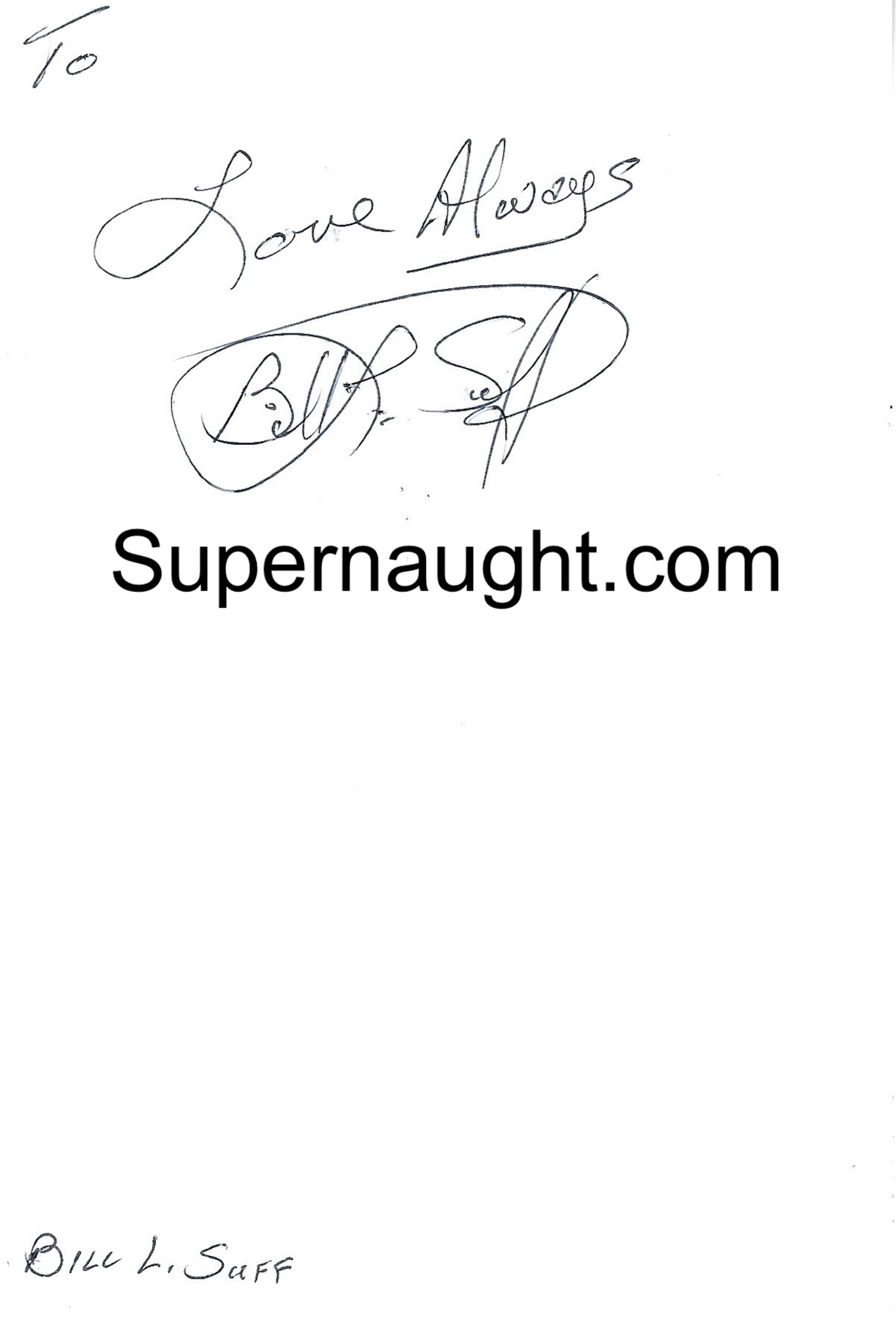 Bill Suff Signed Photo image 2