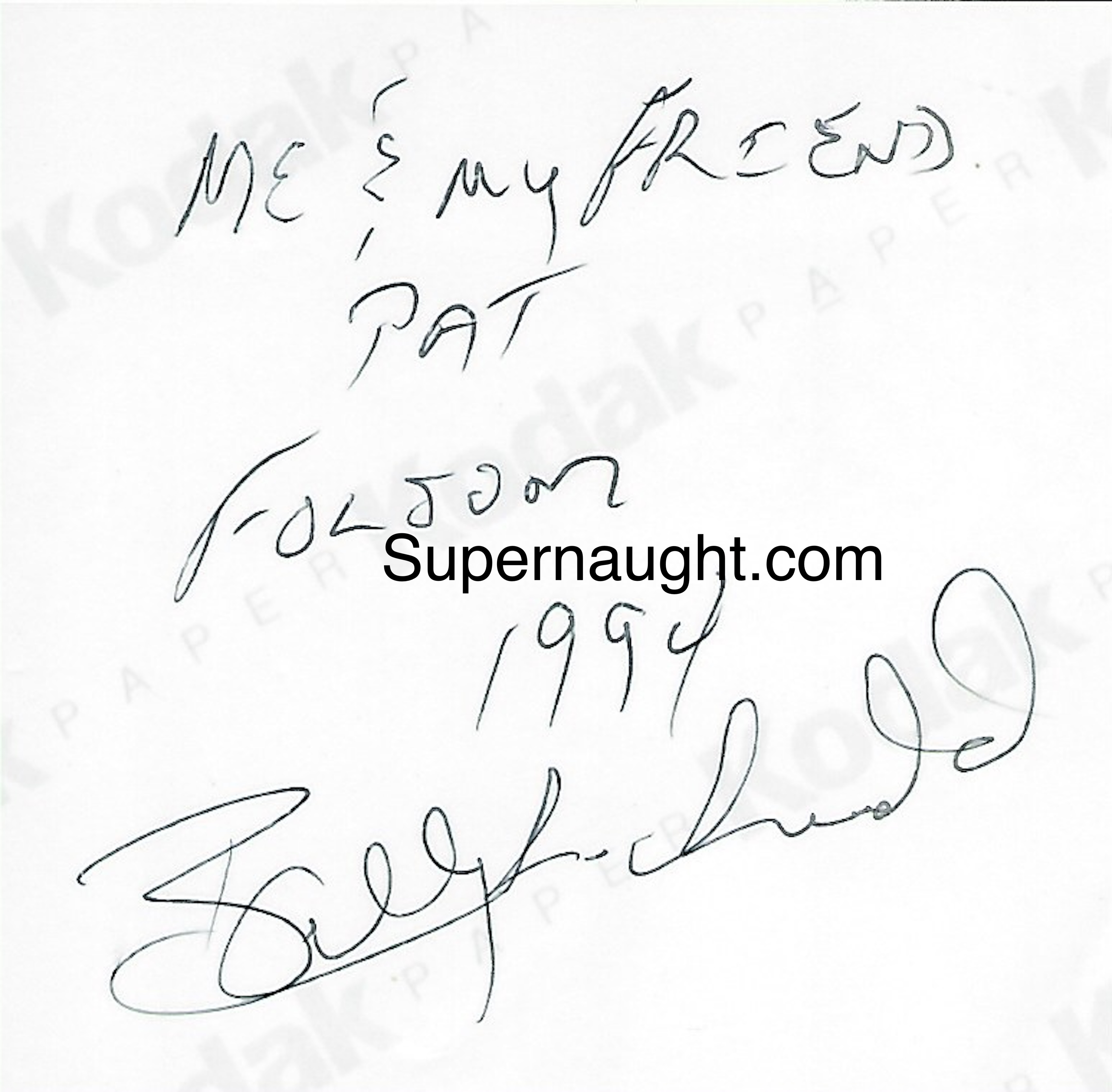 Billy Chadd Signed Photo image 2