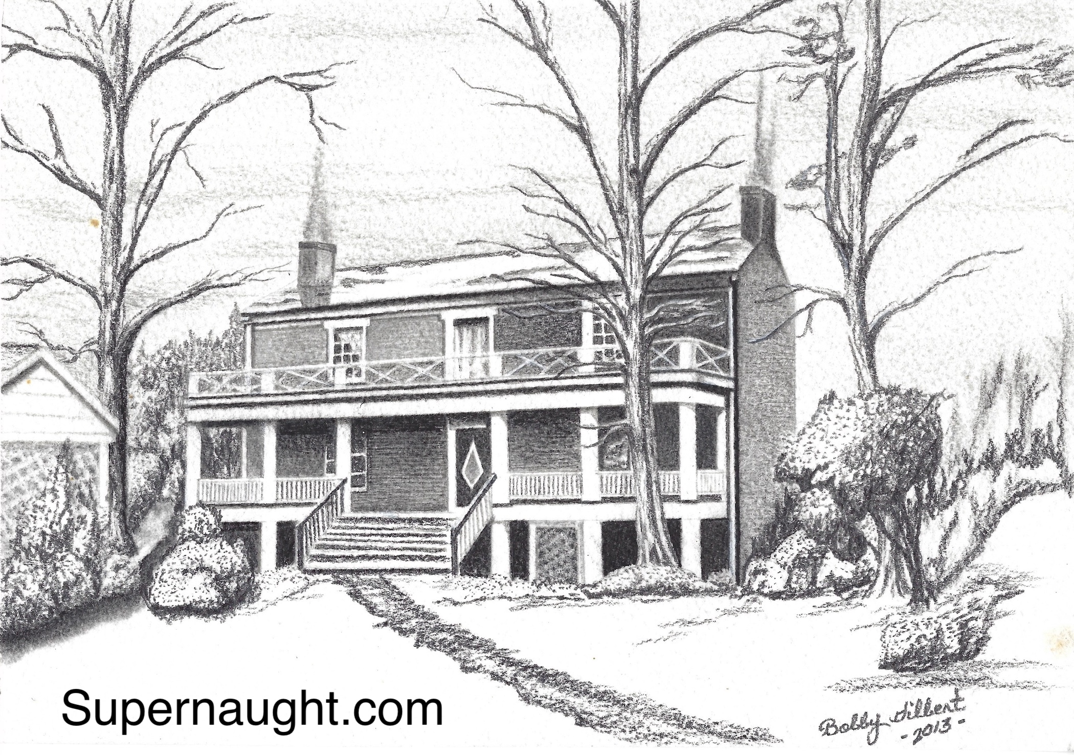 Bobby Ray Gilbert Appomattox Courthouse Drawing Signed