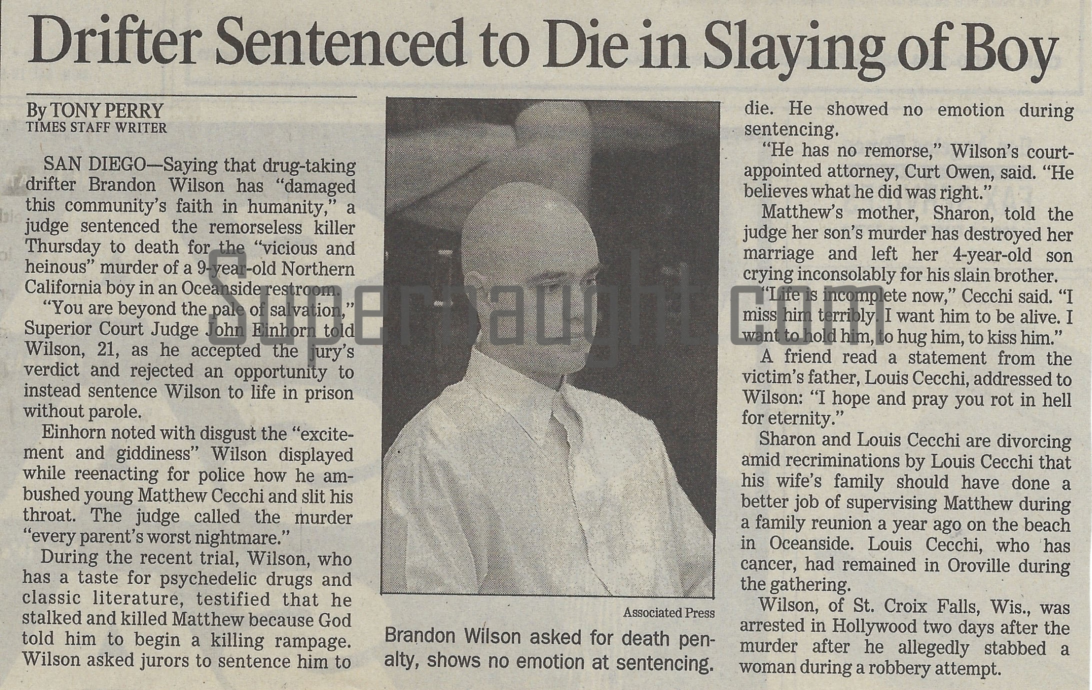 Brandon Wilson Signed Envelope With Newspaper Article image 2