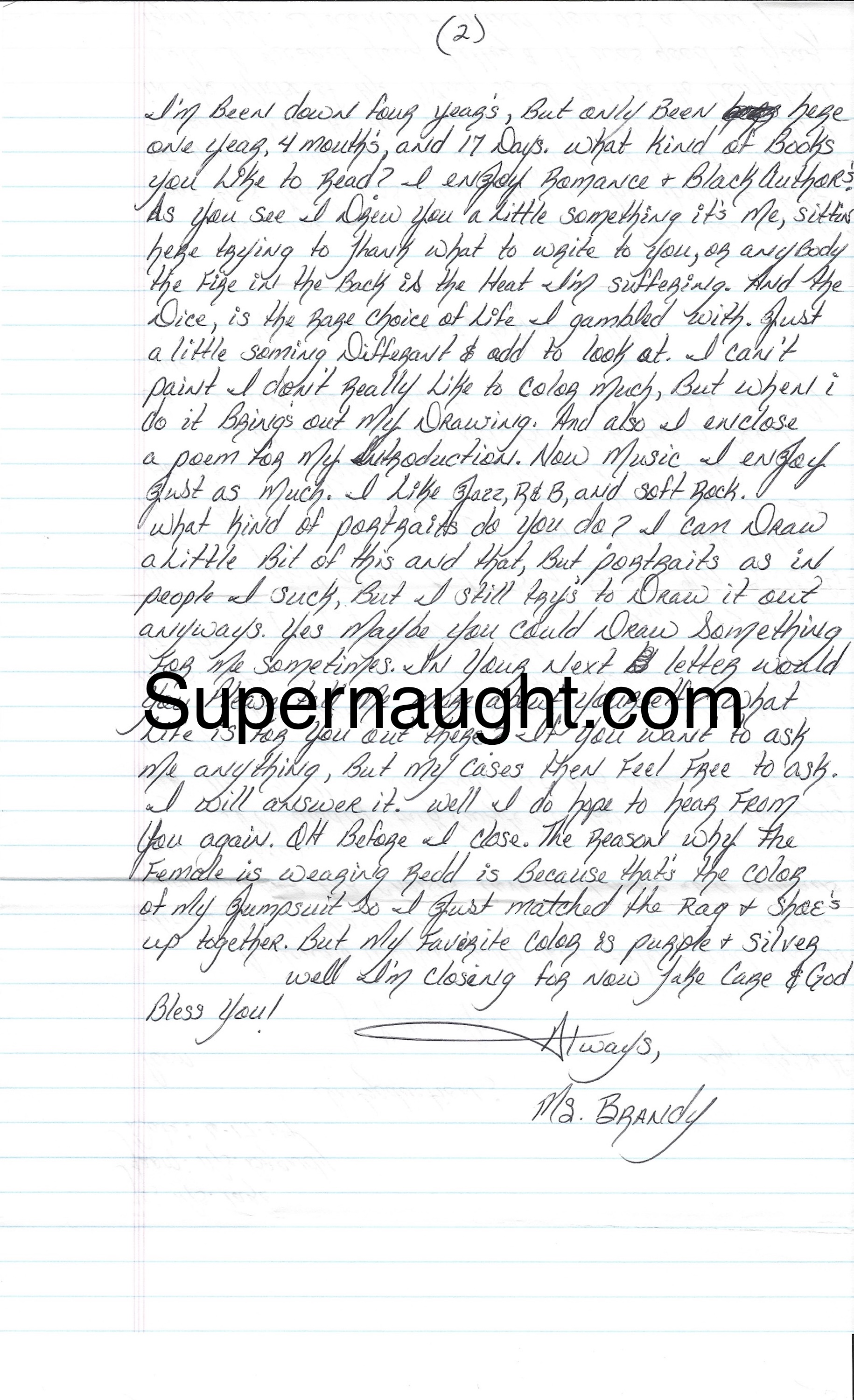 Brandy Holmes Letter Signed with Envelope Set