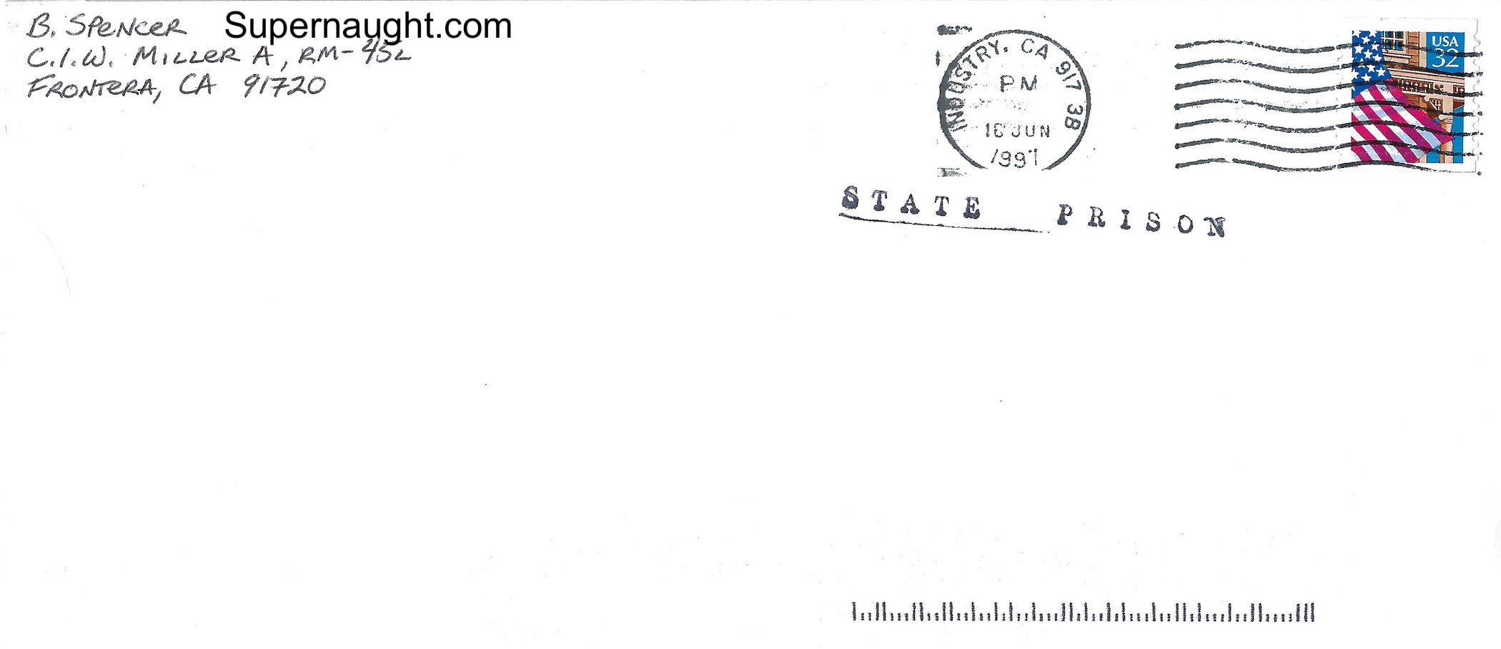 Brenda Spencer Signed Envelope