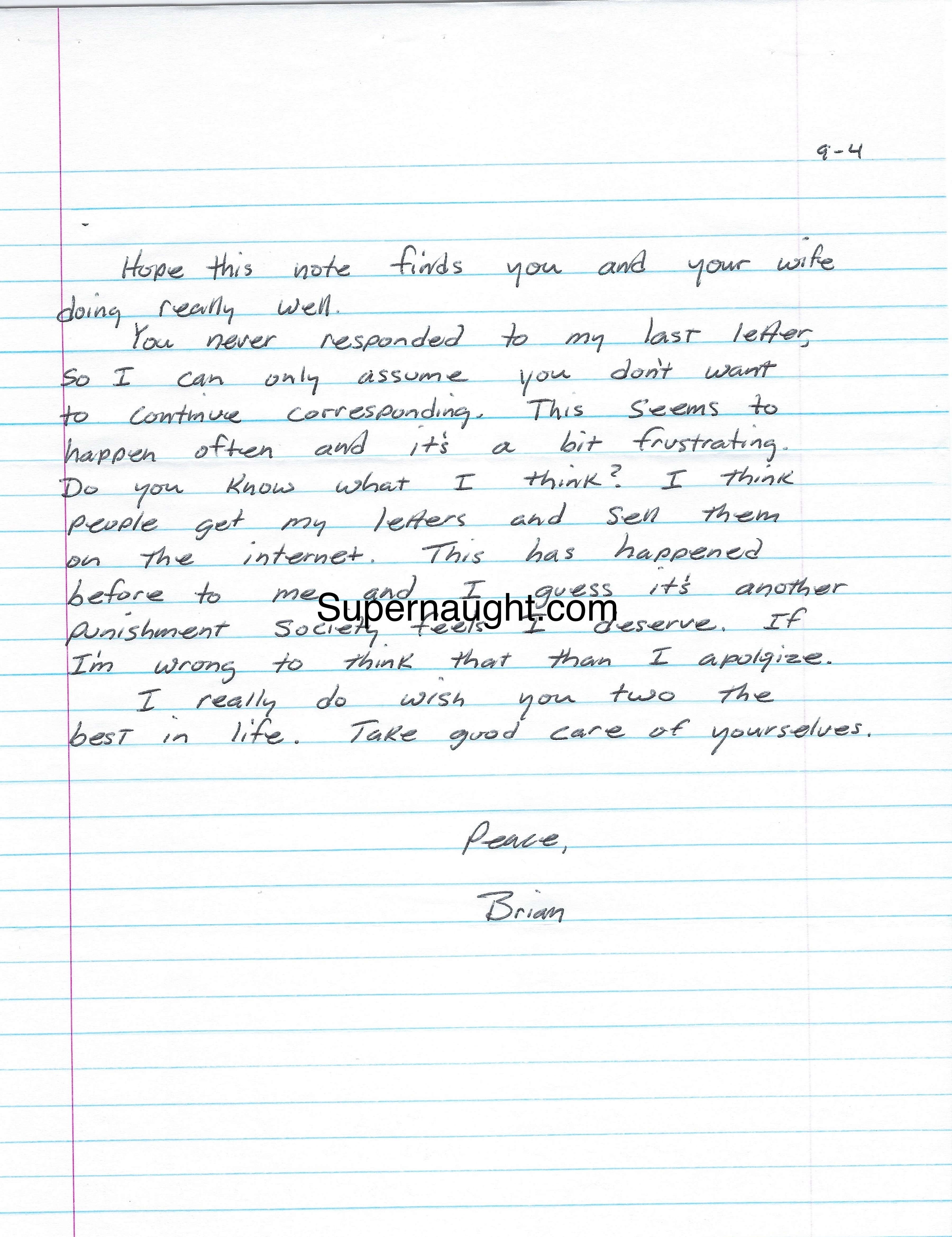 Brian Lord Letter And Envelope Set Both Signed