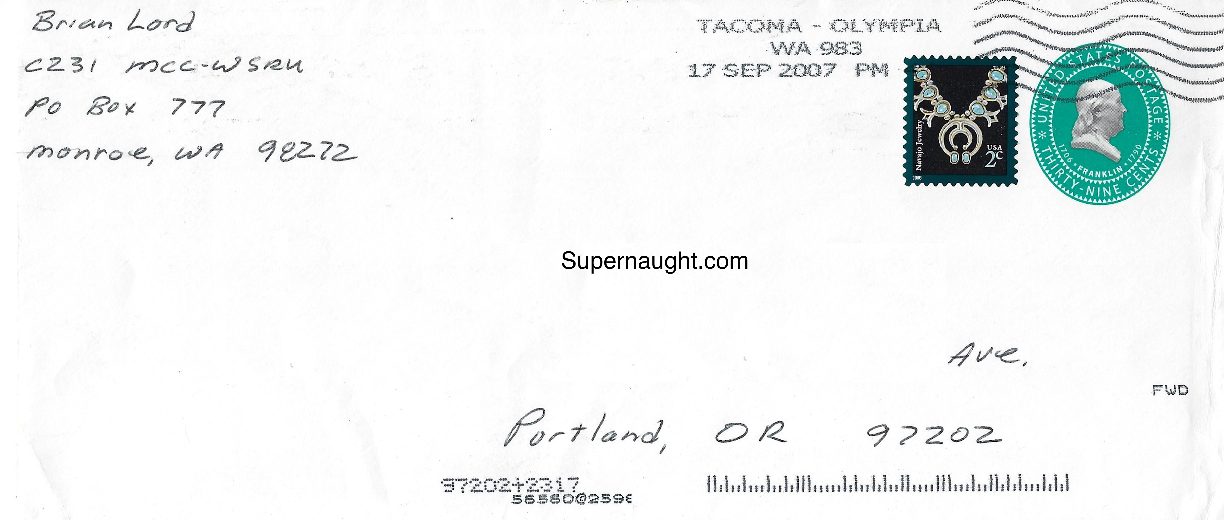 Brian Lord Letter And Envelope Set Both Signed image 2