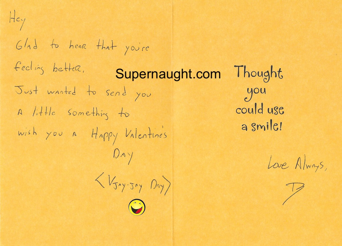 Brian Nichols Happy Valentine's Day Card and Envelope Both Signed