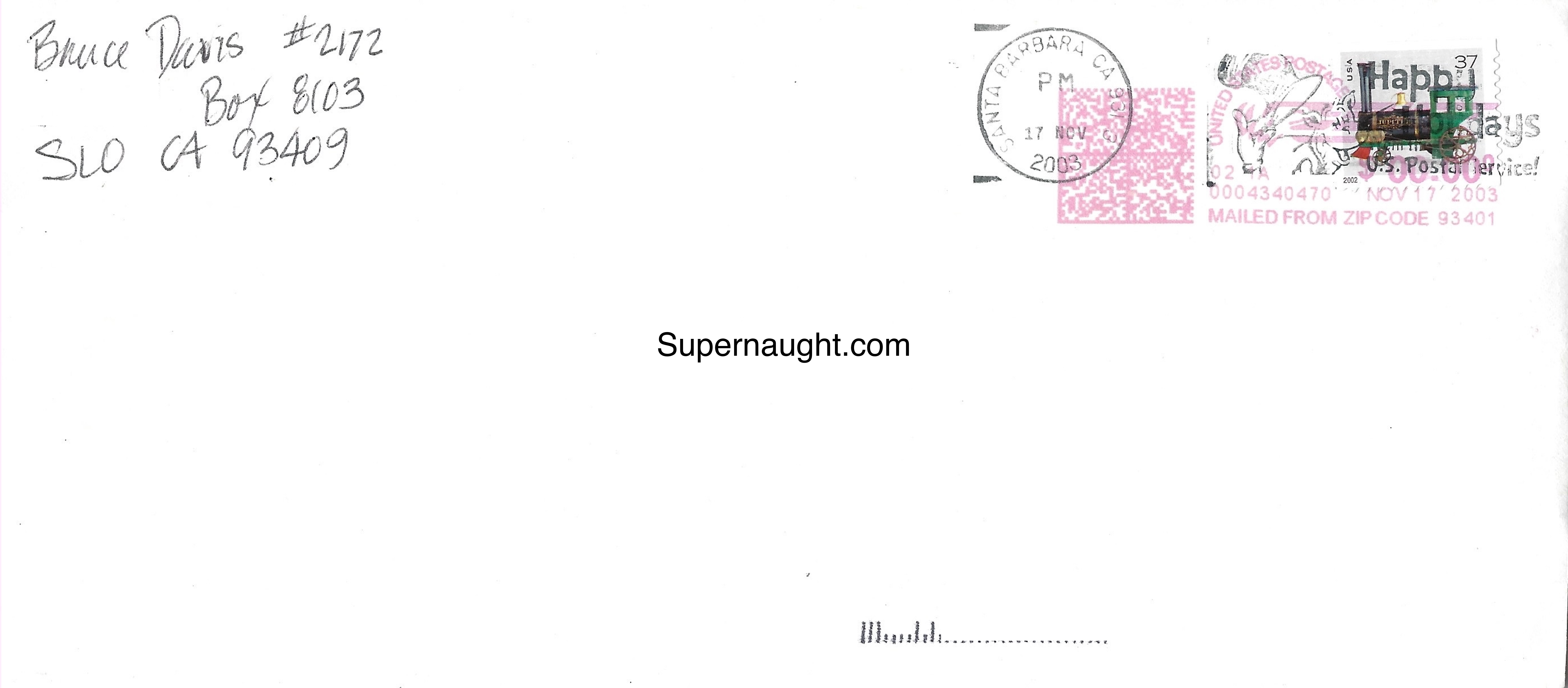 Bruce Davis Two Page Letter and Envelope Set Both Signed image 3