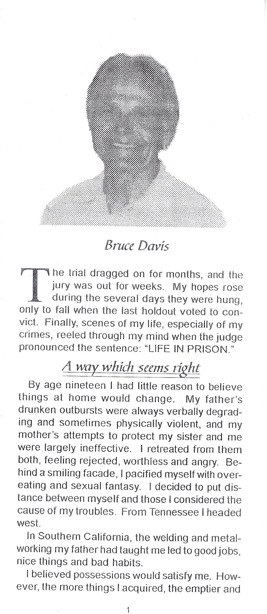 Bruce Davis Which Way Seems Right