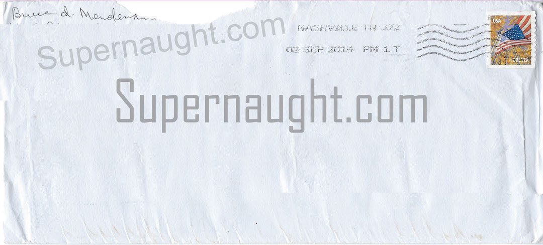 Bruce Mendenhall Letter and Envelope Set Signed With Map image 3