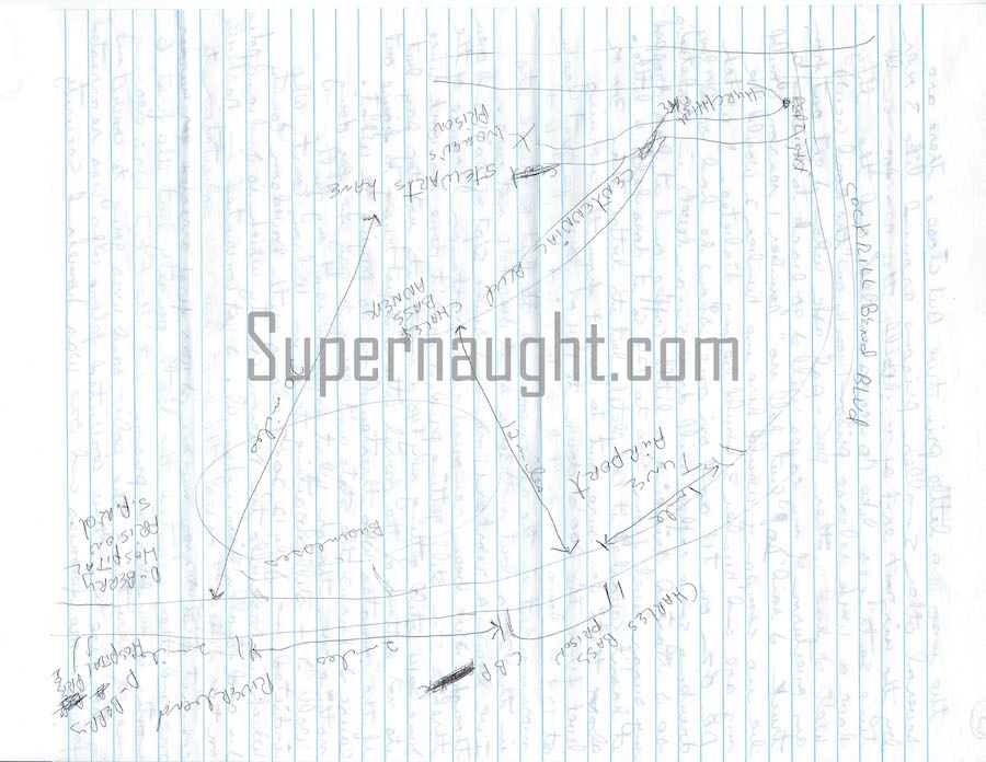 Bruce Mendenhall Letter and Envelope Set Signed With Map