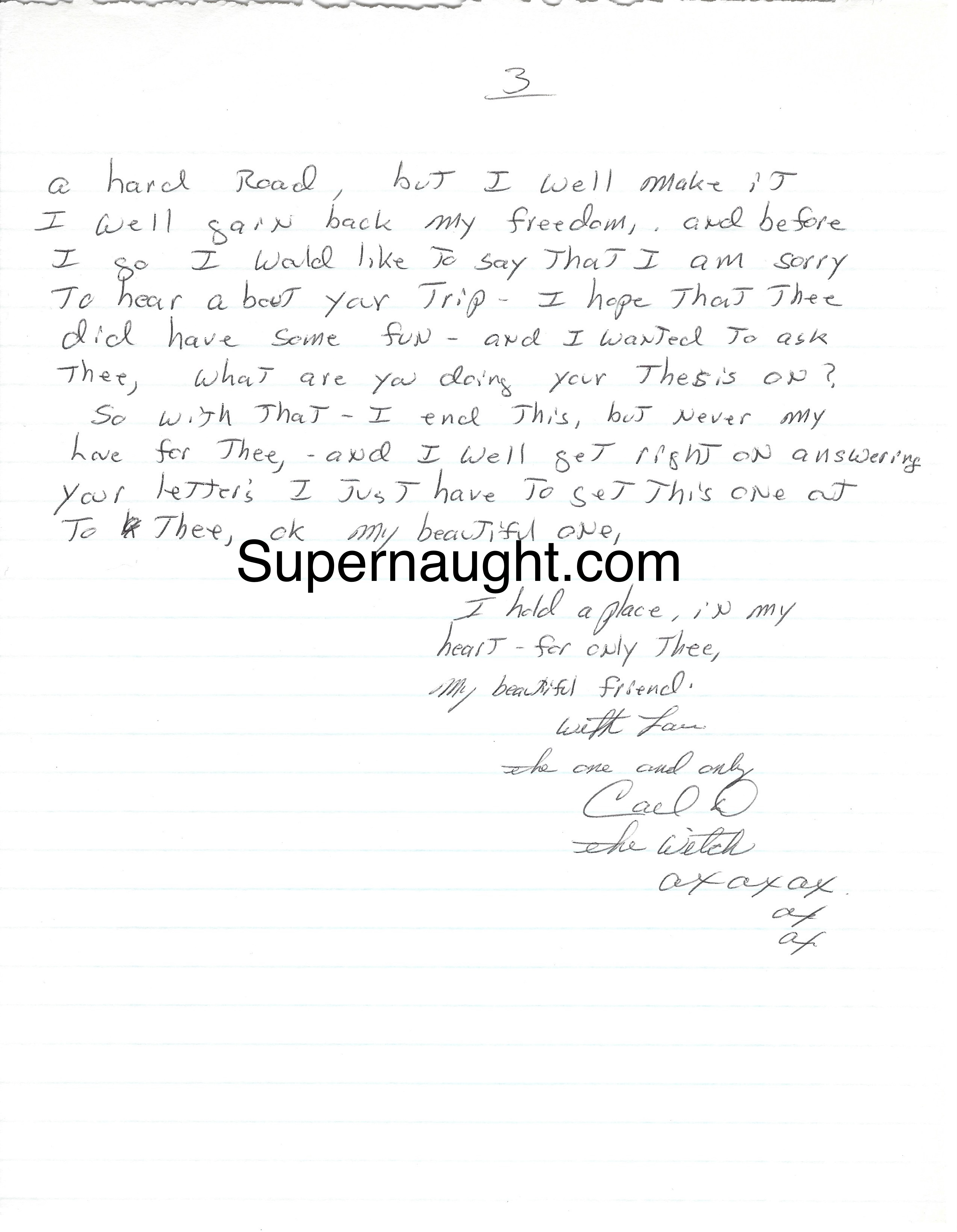 Carl Drew Signed Letter