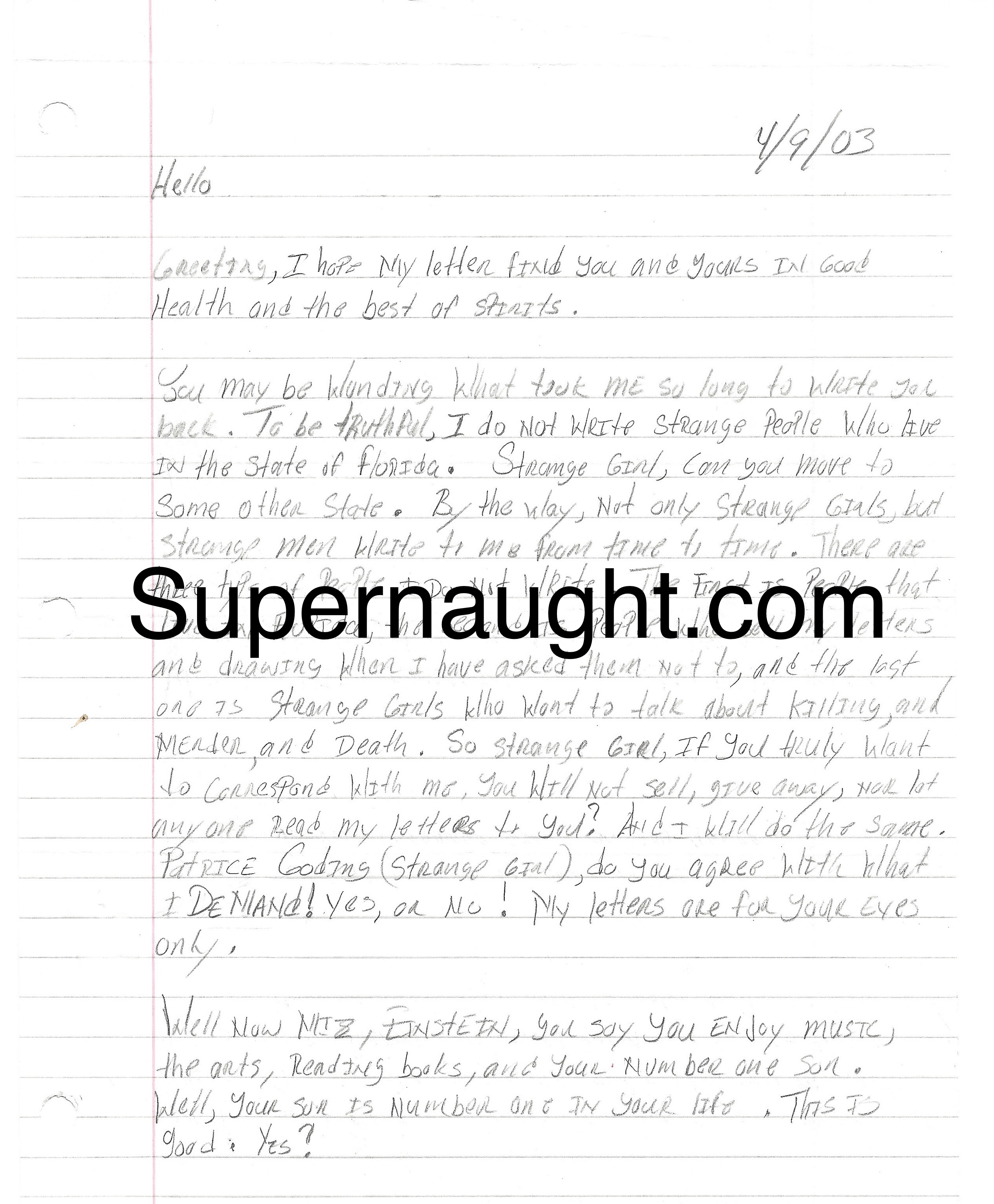 Carl Watts Three Page Letter with Drawing Signed Twice
