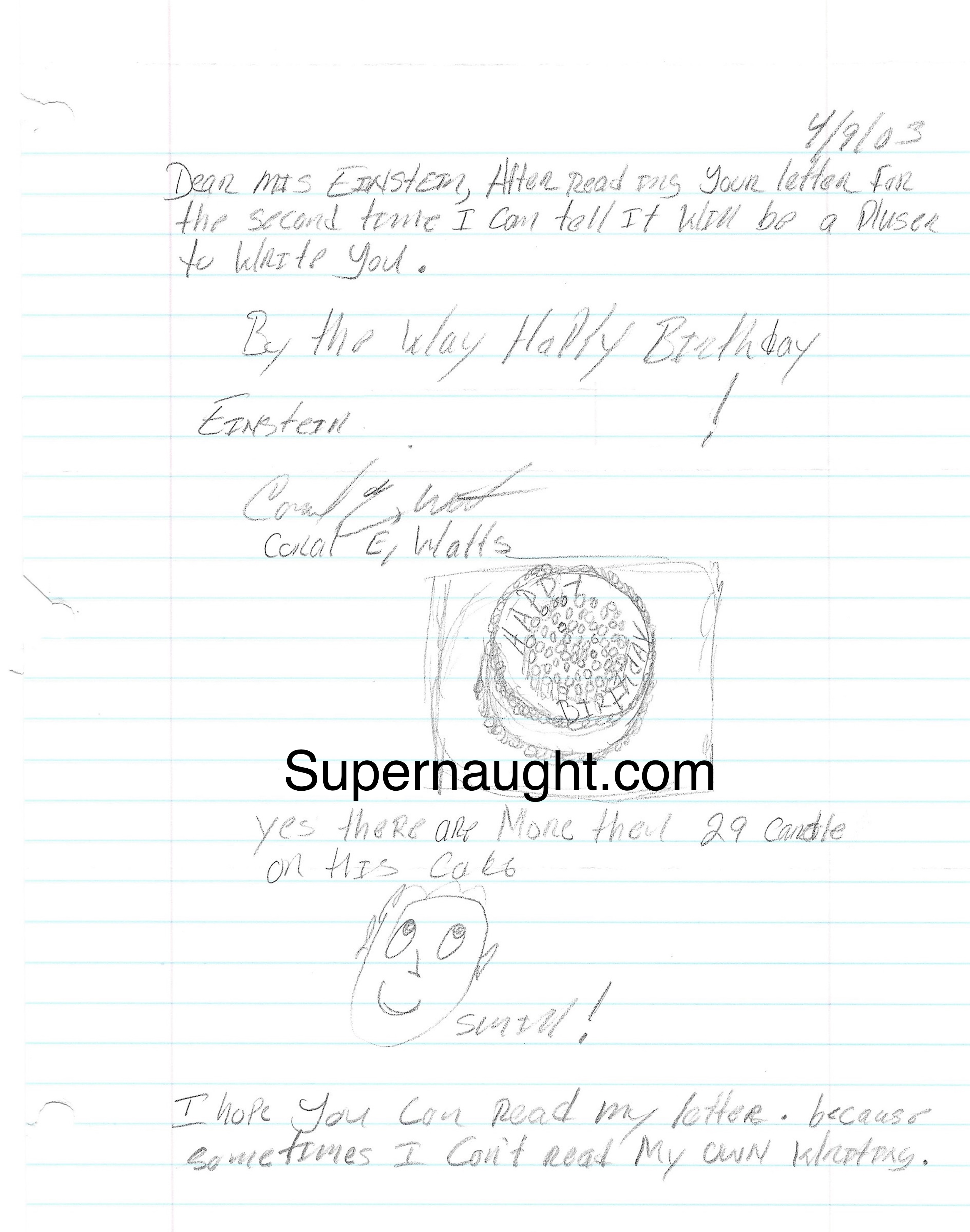Carl Watts Three Page Letter with Drawing Signed Twice image 3