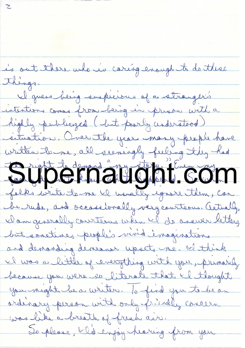 Carol Bundy Four Page Letter Signed Twice image 2