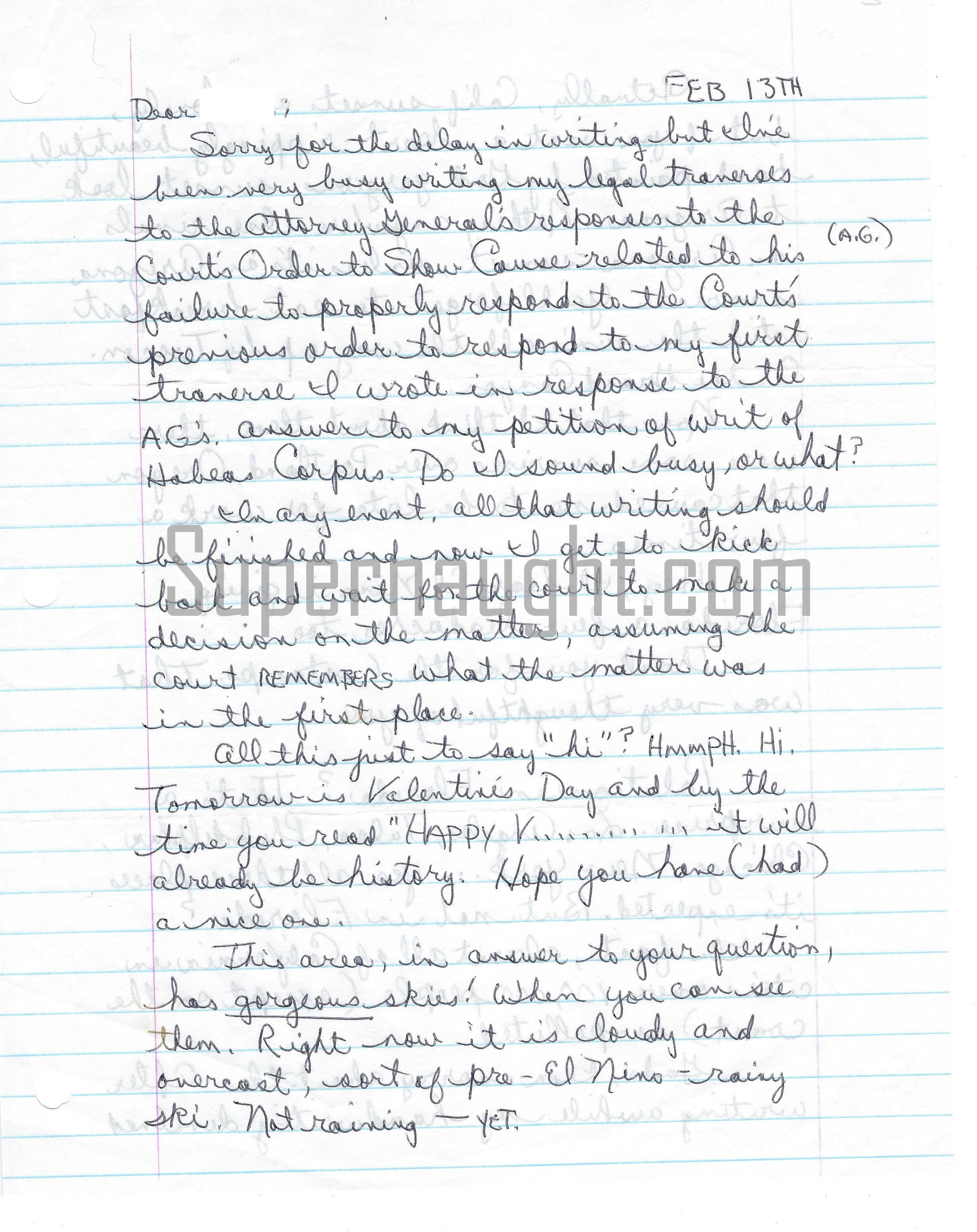Carol Bundy Four Page Letter with Signed Envelope
