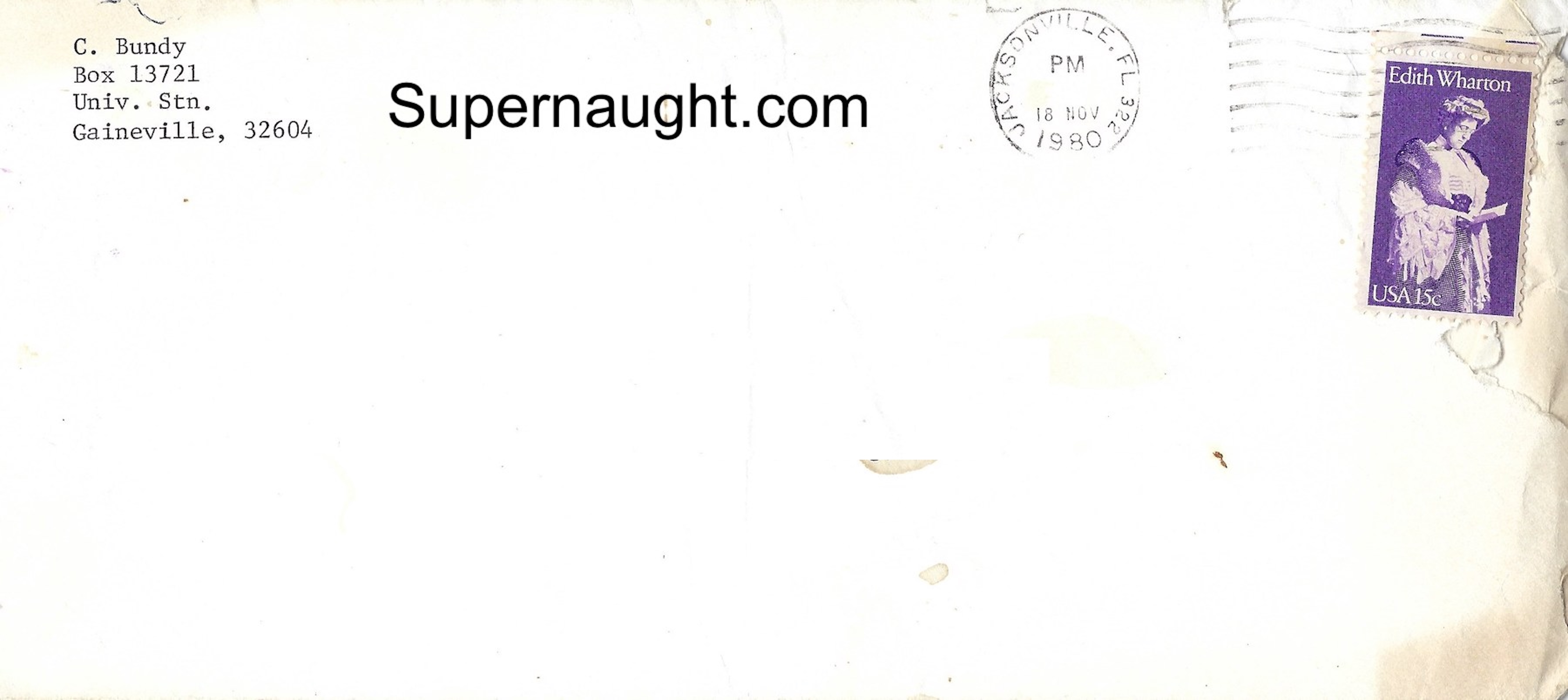 Carole Boone Bundy Signed Letter With Envelope image 3