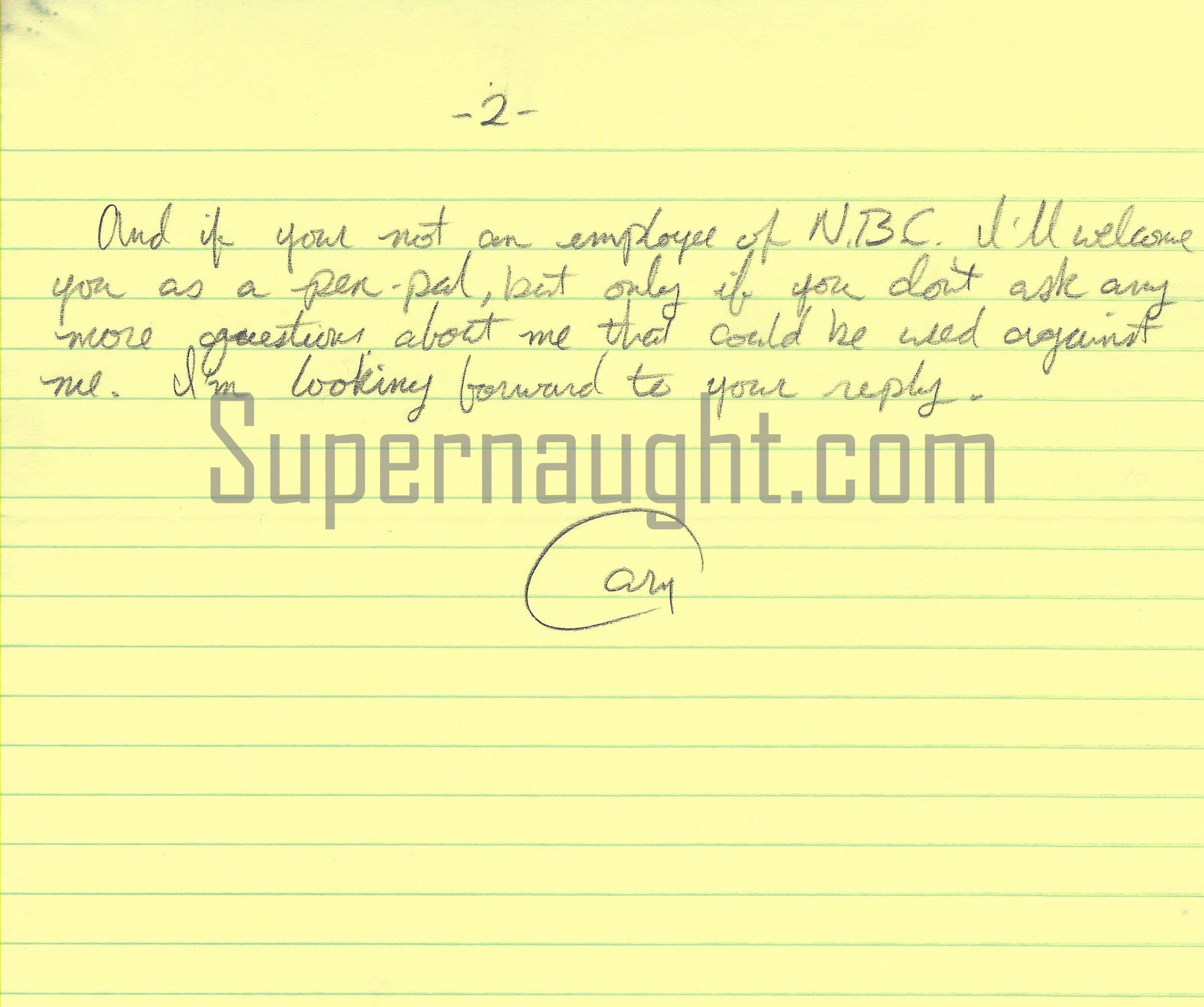 Cary Stayner Letter and Envelope Set Both Signed image 2