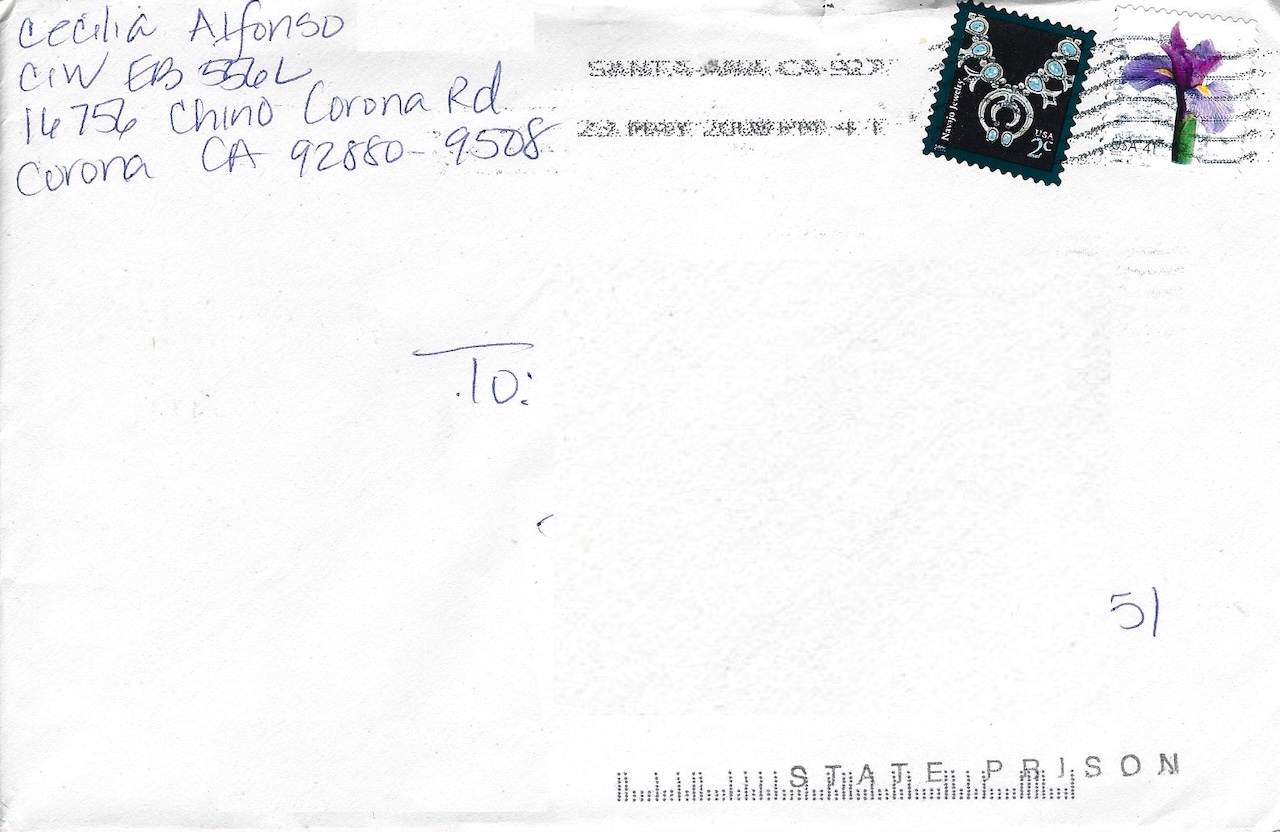 Cecilia Alfonso Card And Envelope Both Signed With Photo image 4