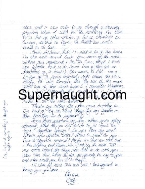 Cesar Barone 2 Page Letter Death Row Signed image 2