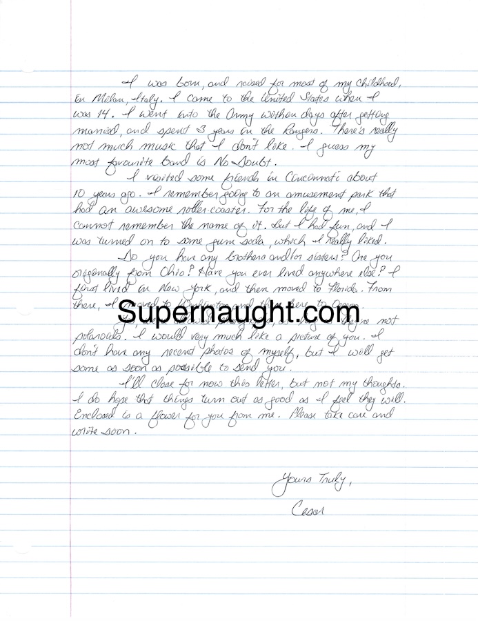 Cesar Barone Two Page Letter and Envelope Set Both Signed Deceased