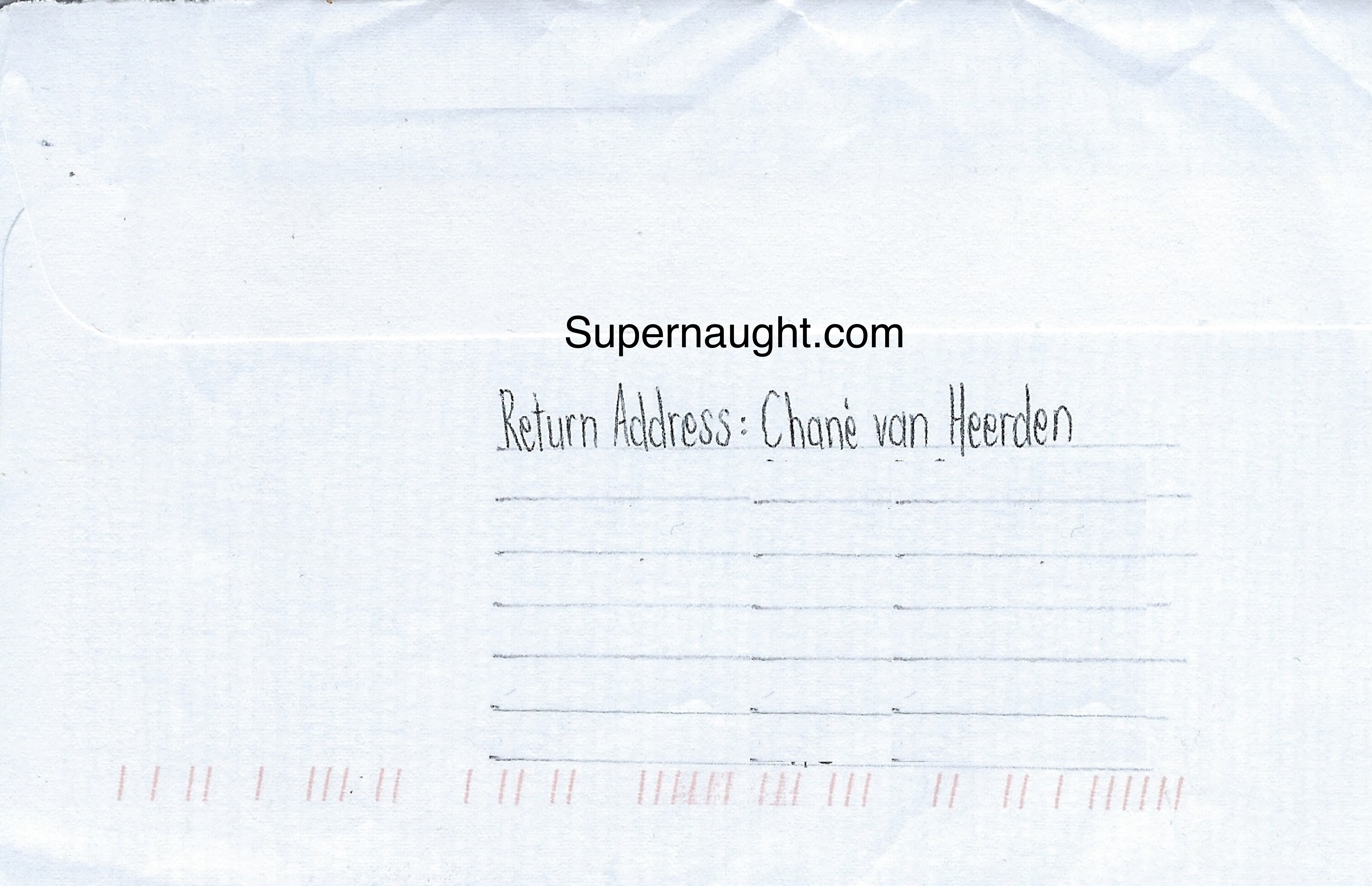 Chane Van Heerden Handwritten Letter With Drawing And Envelope Set Both Signed image 3