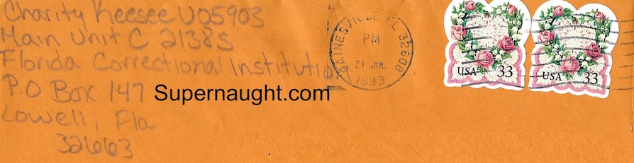 Charity Keesee Card and Envelope Set Both Signed Paroled image 2