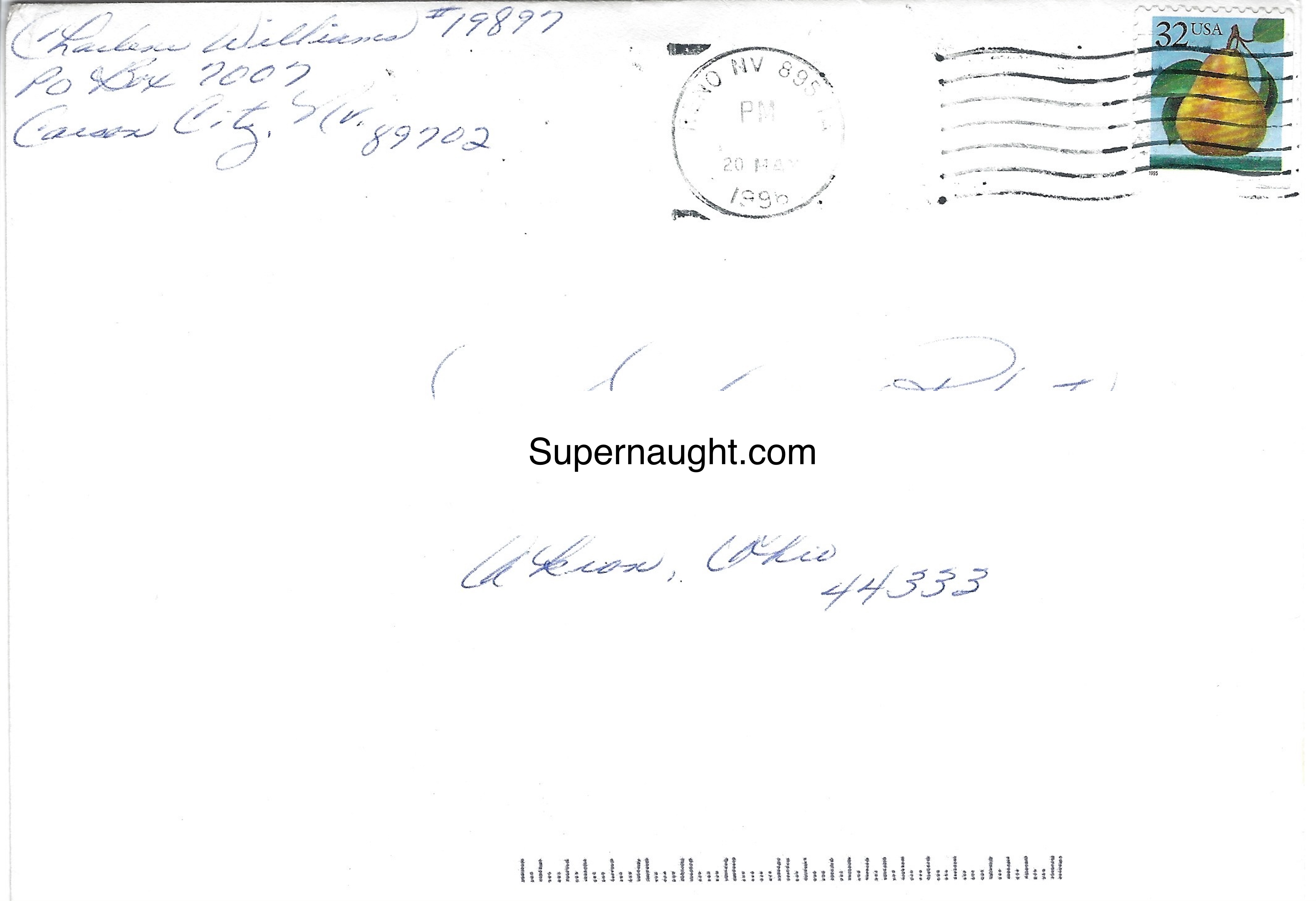 Charlene Williams Gallego Signed Envelope