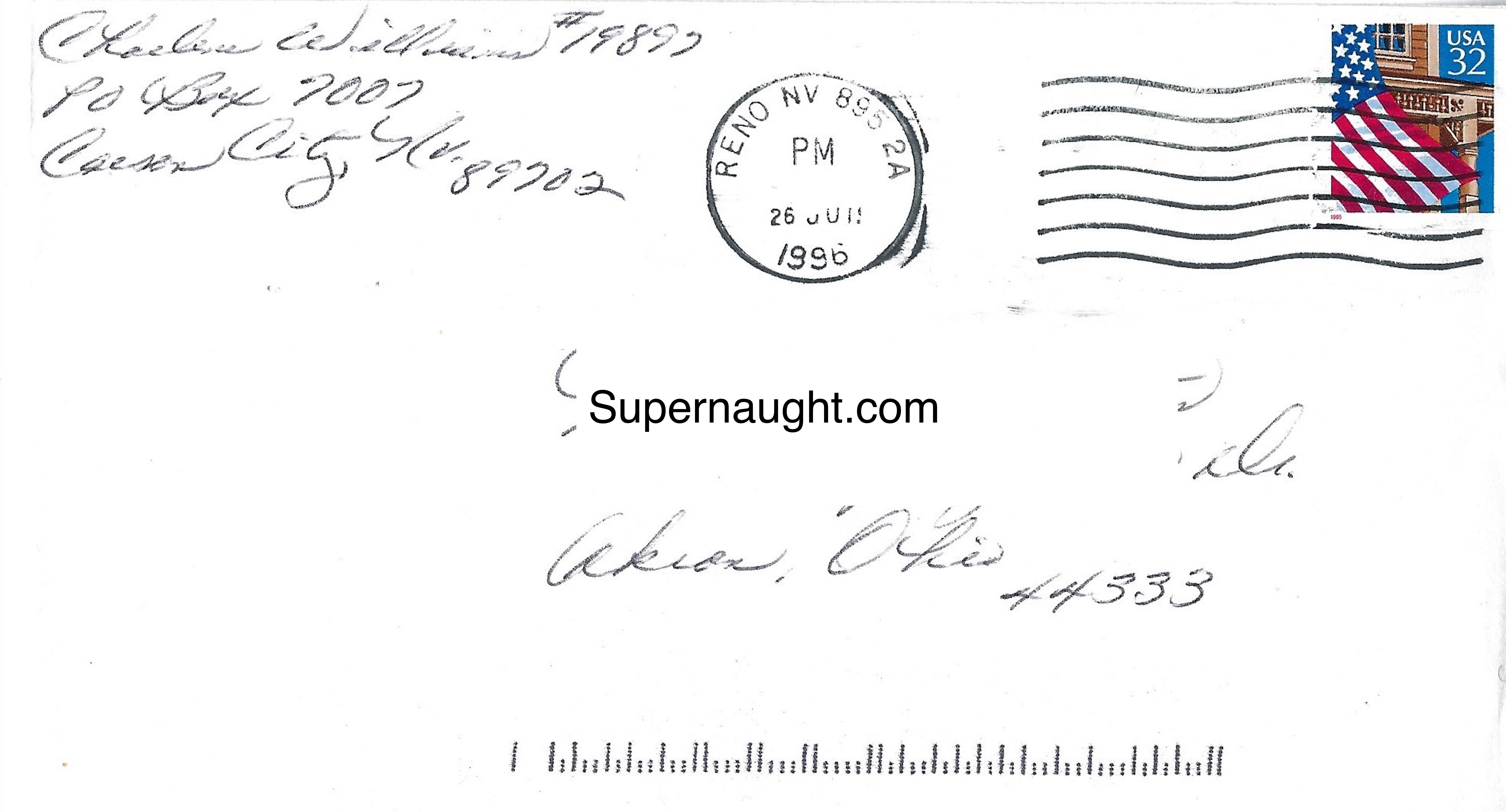 Charlene Williams Gallego Letter and Envelope Set Both Signed image 2
