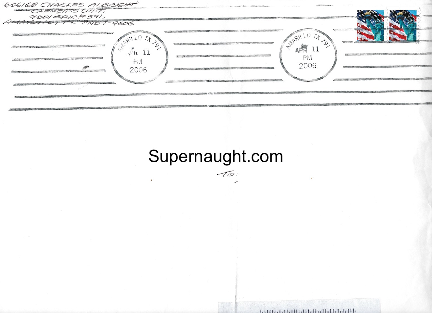 Charles Albright Envelope Signed
