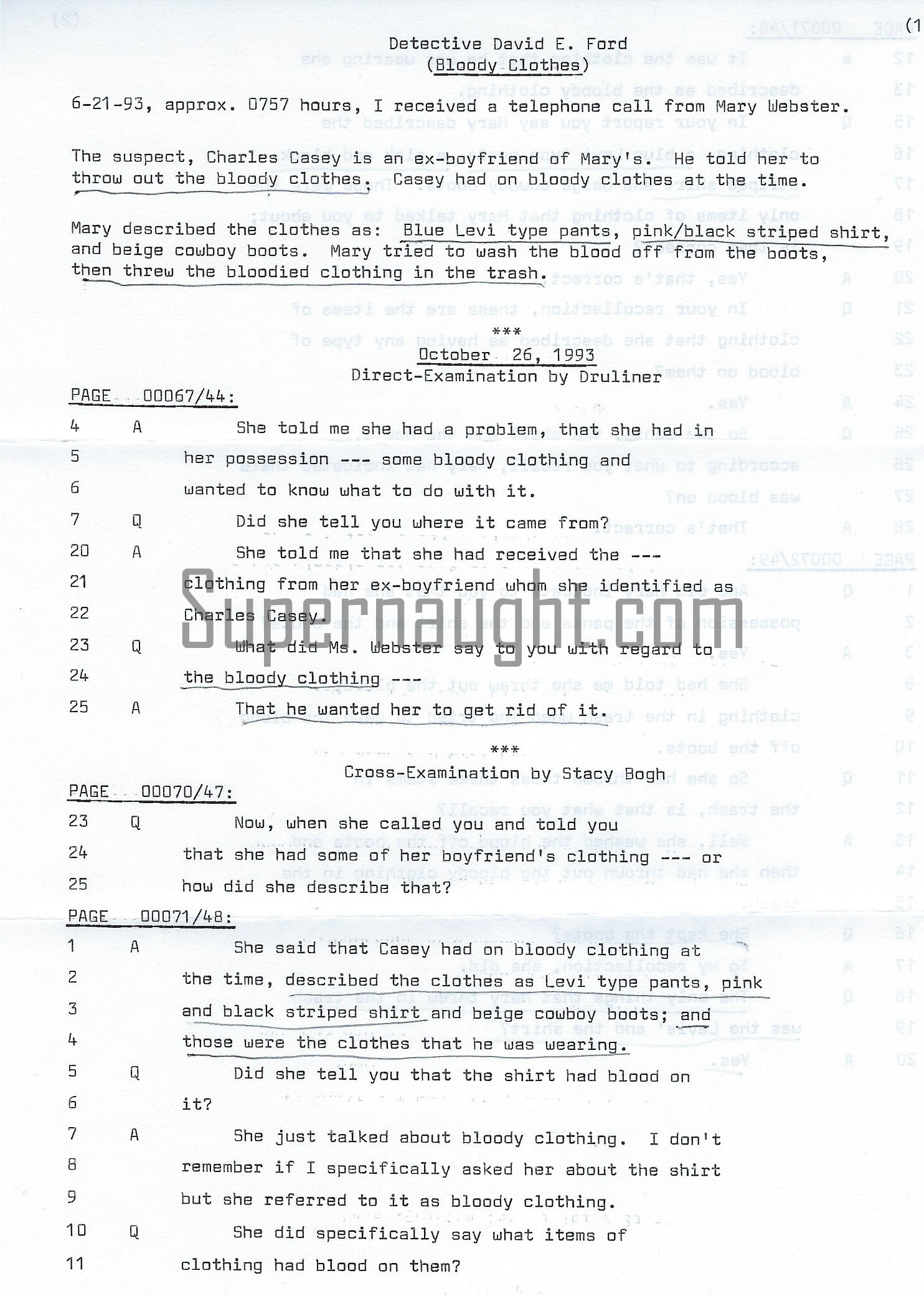 Charles Case Signed Letter With Envelope And Trial Testimony image 2