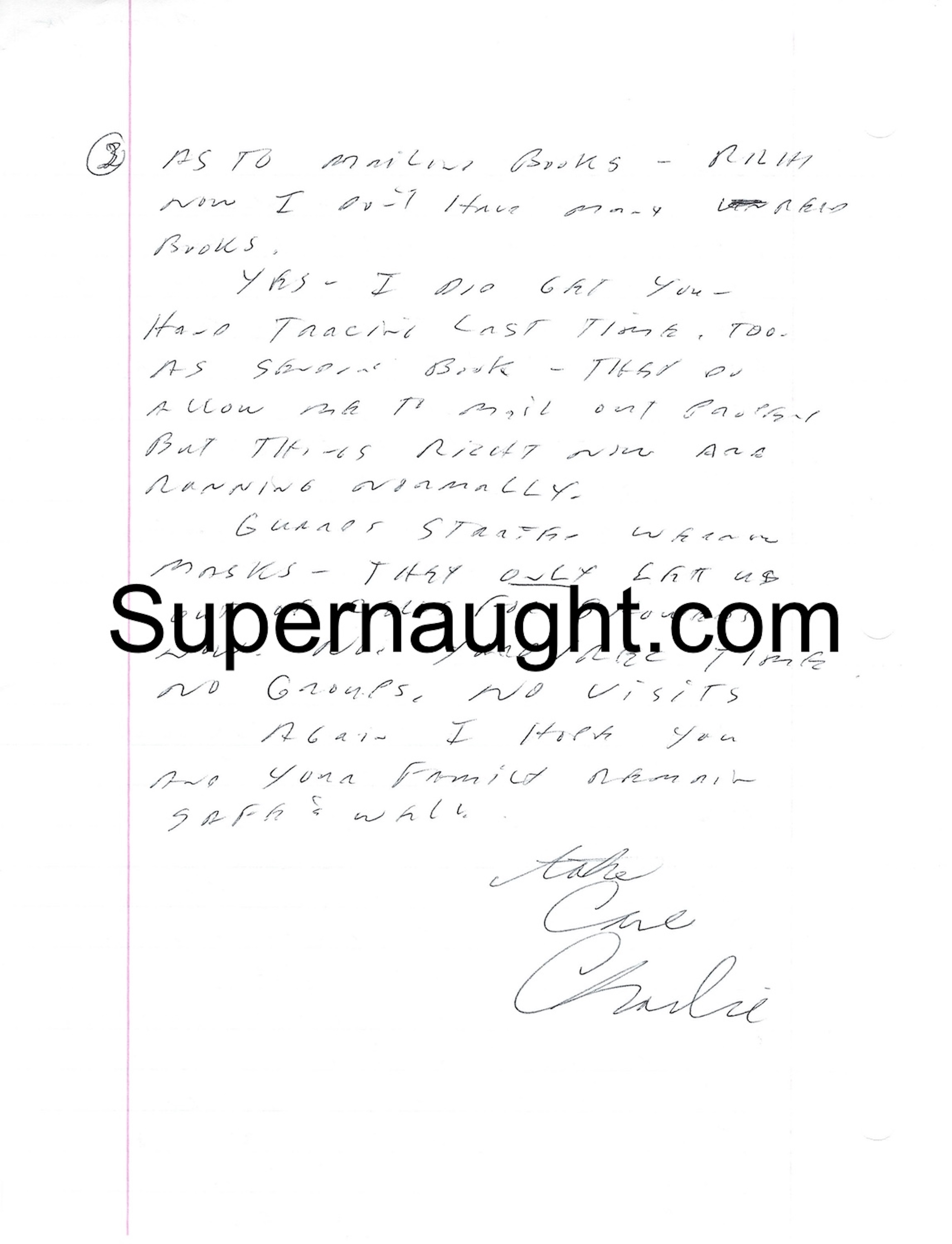Charles Cullen Letter and Envelope Set Both Signed image 2