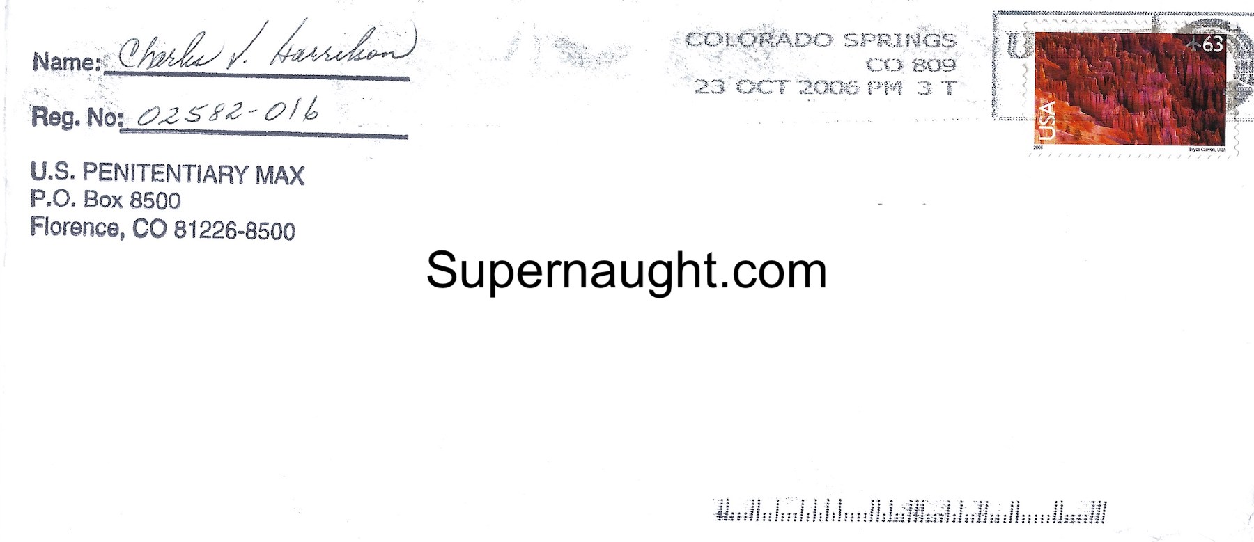 Charles Harrelson Two Page Letter With Signed Envelope image 3