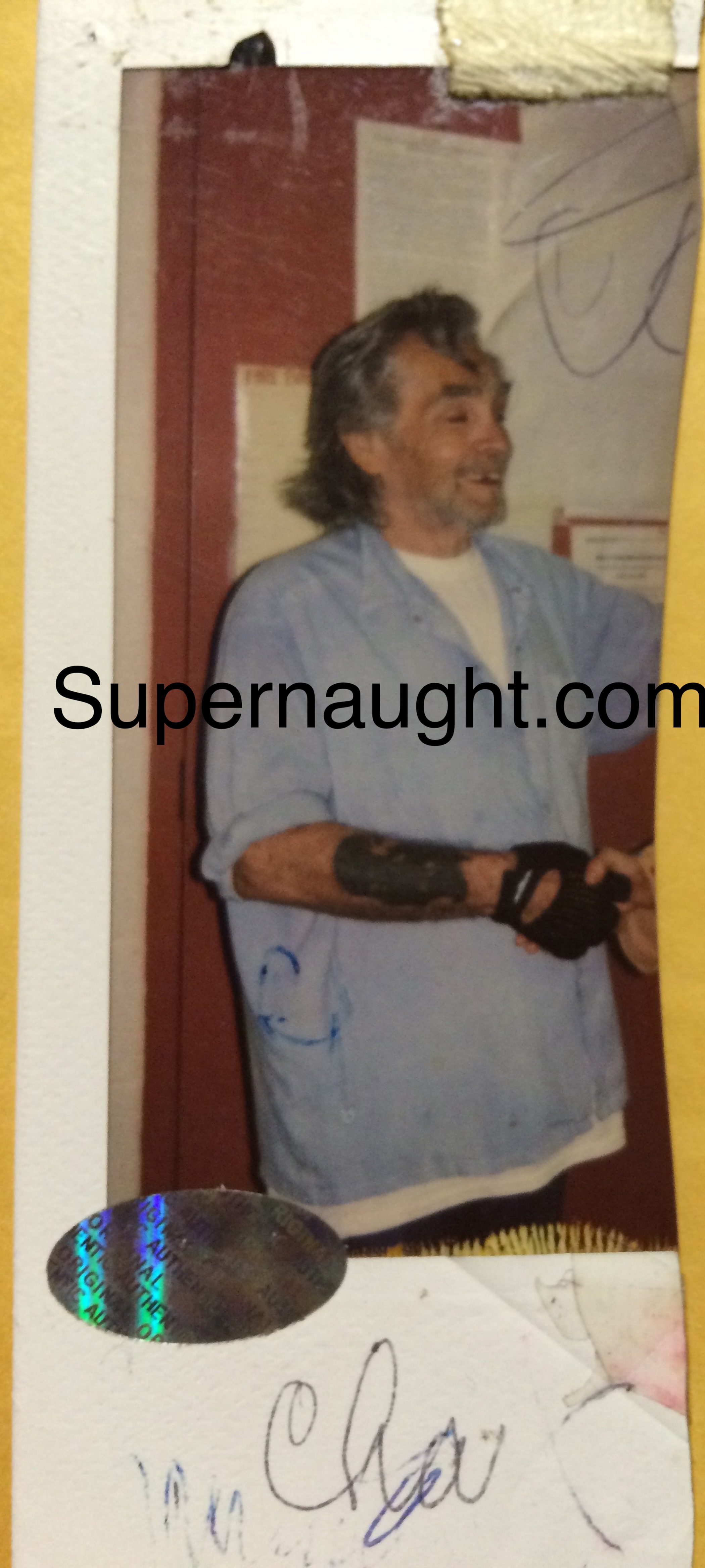 Charles Manson 1/2 Polaroid from 2008 Signed