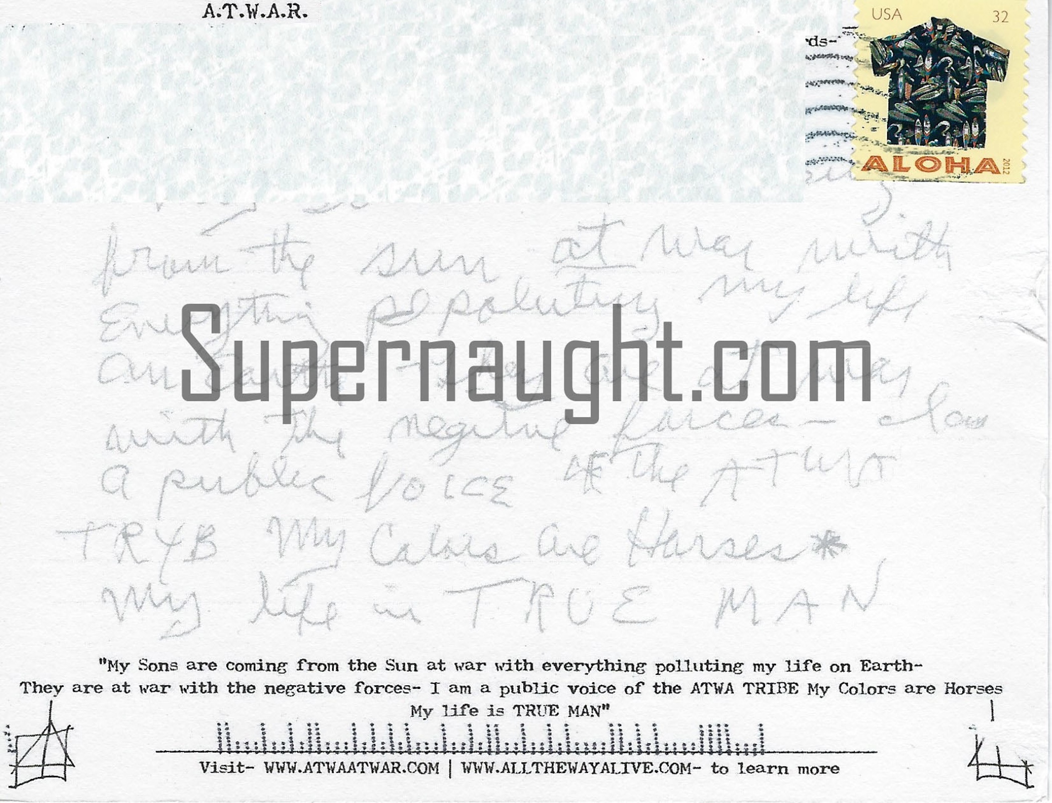 Charles Manson 2012 Postcard