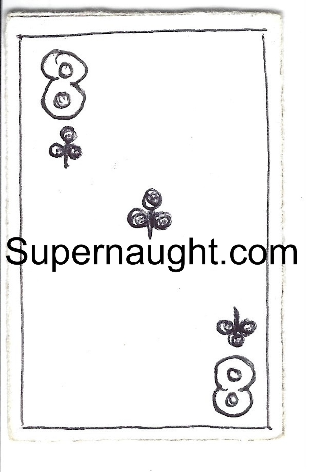 Charles Manson 8 of Clubs Handmade Card Signed