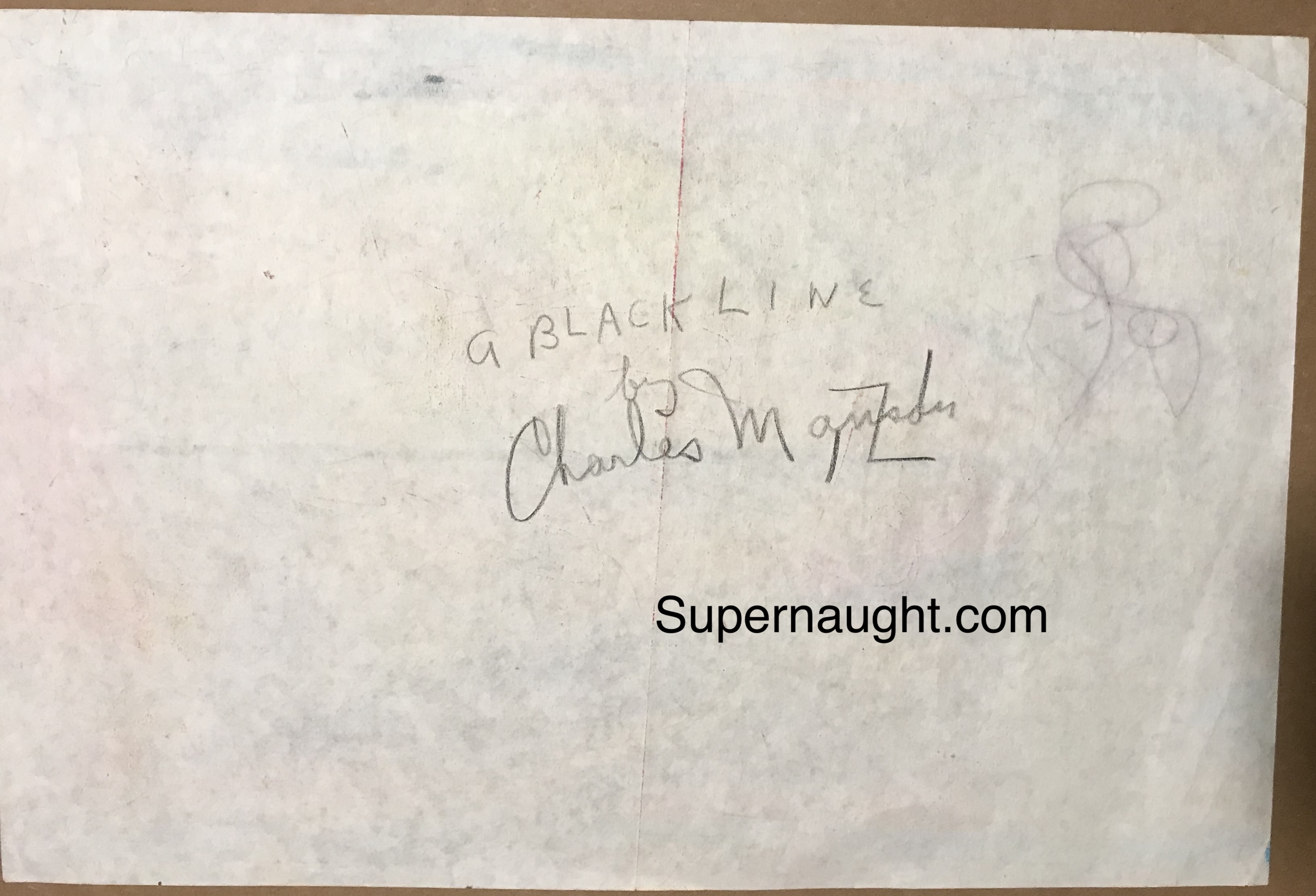 Charles Manson A Black Line Artwork Signed image 2