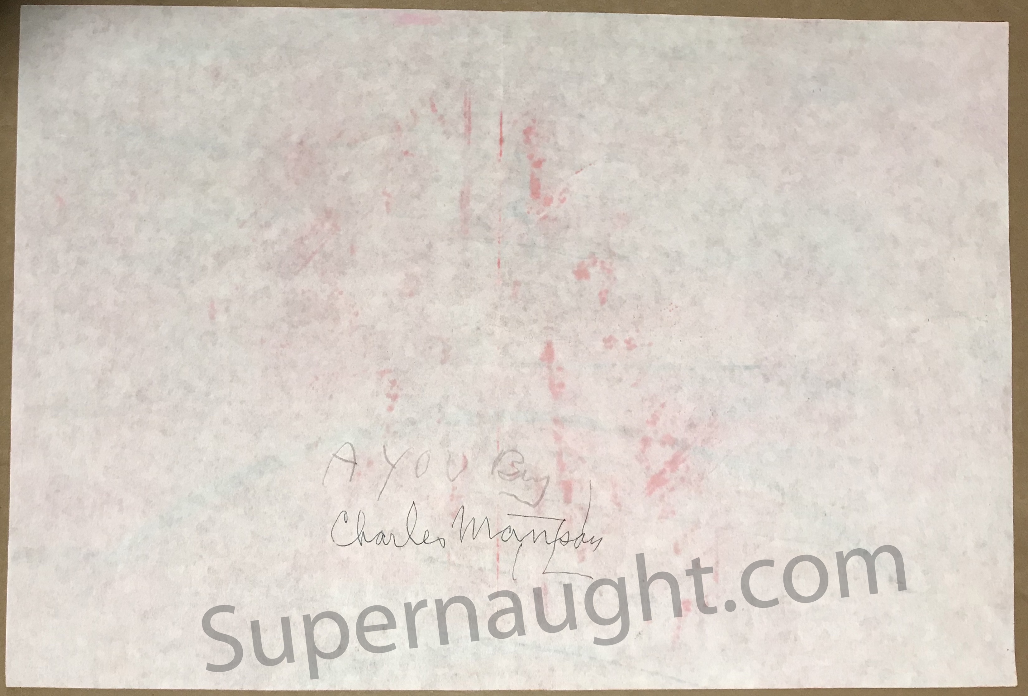 Charles Manson A You Artwork Signed image 2
