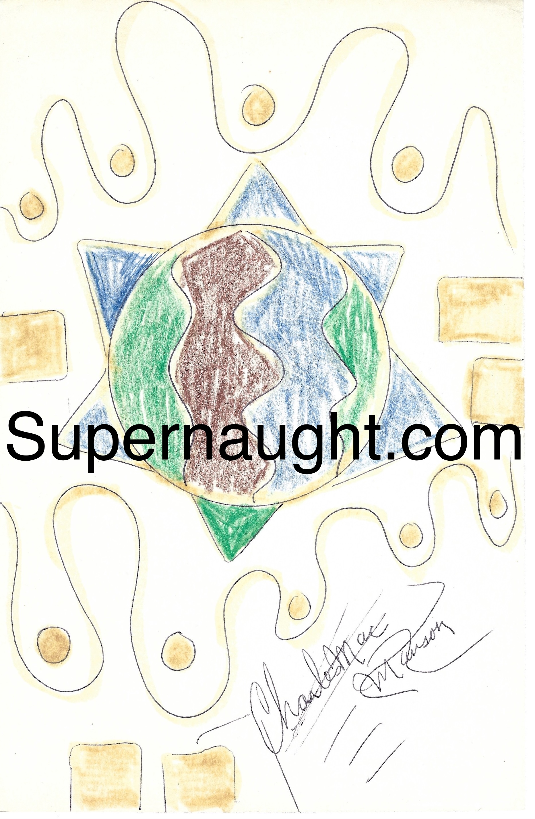Charles Manson Abstract Artwork Signed