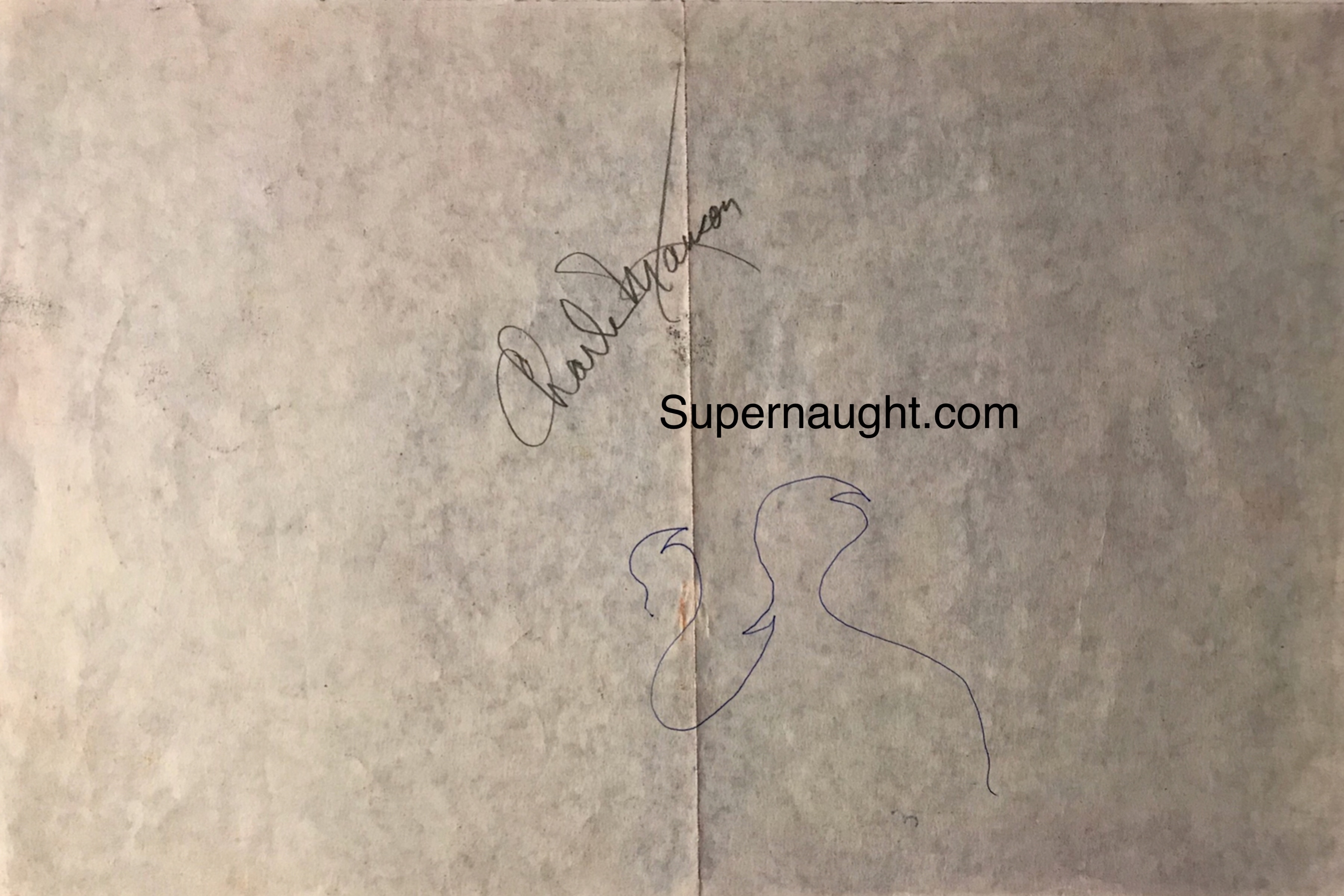 Charles Manson Abstract Artwork Signed Twice image 4
