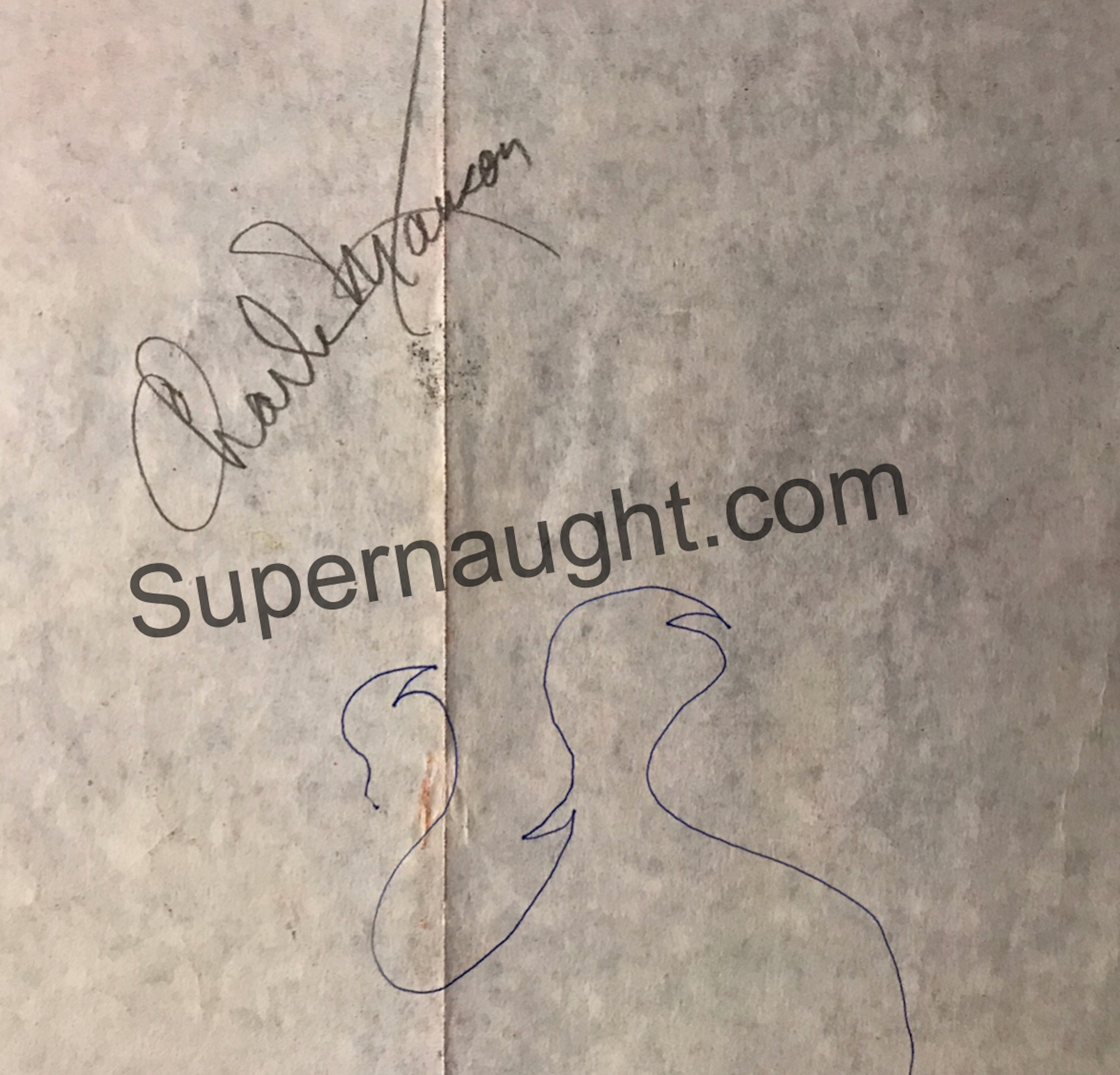 Charles Manson Abstract Artwork Signed Twice image 3