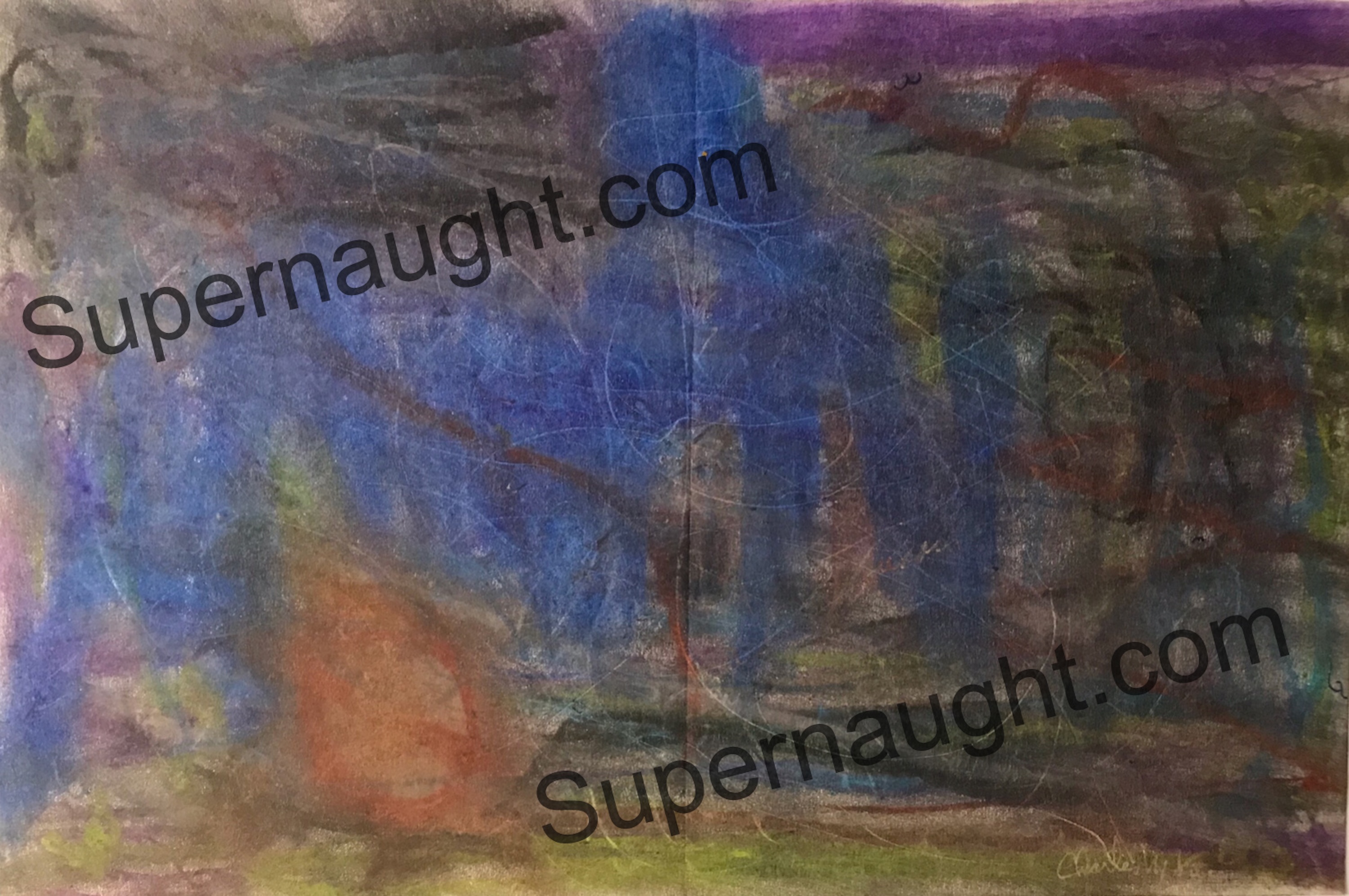 Charles Manson Abstract Artwork Signed Twice